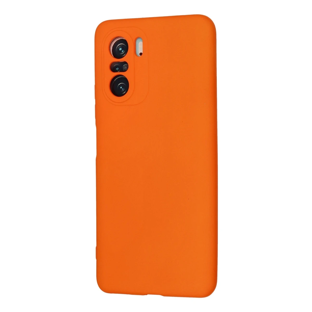 Xiaomi Poco F3 Kılıf Nano içi Kadife Silikon - Turuncu