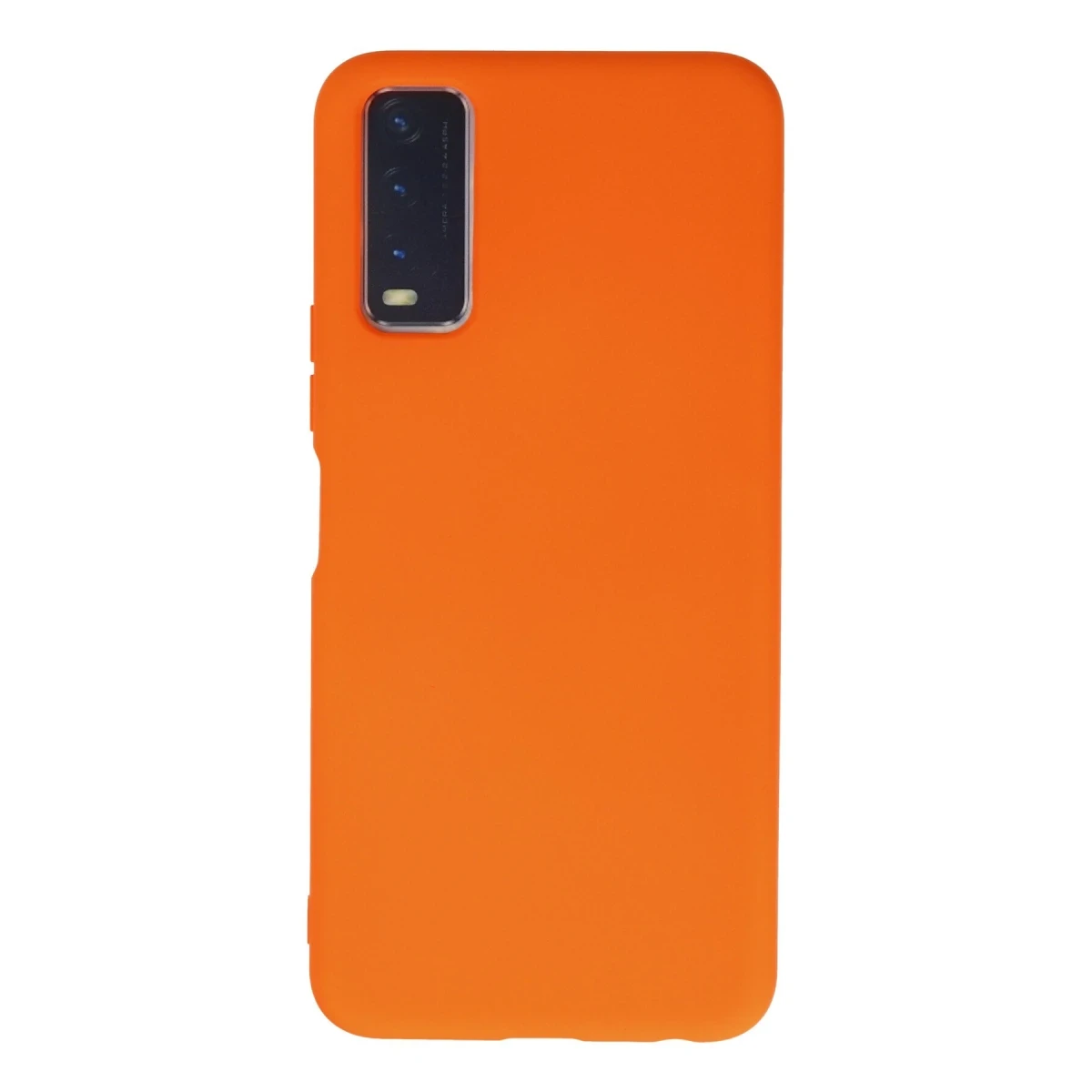 Newface Vivo Y11S Kılıf Nano içi Kadife Silikon - Turuncu