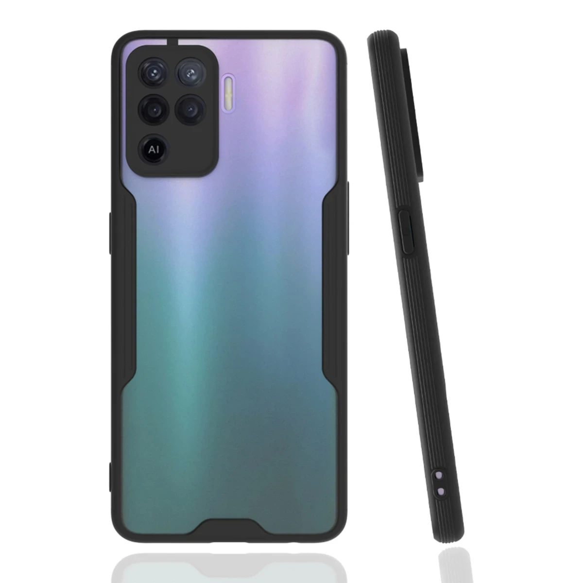 Newface Oppo Reno 5 Lite Kılıf Platin Silikon - Siyah — görsel 4