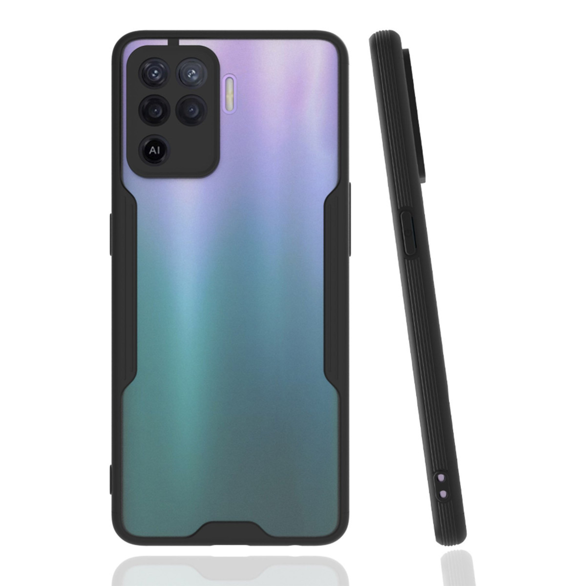 Newface Oppo Reno 5 Lite Kılıf Platin Silikon - Siyah — görsel 7