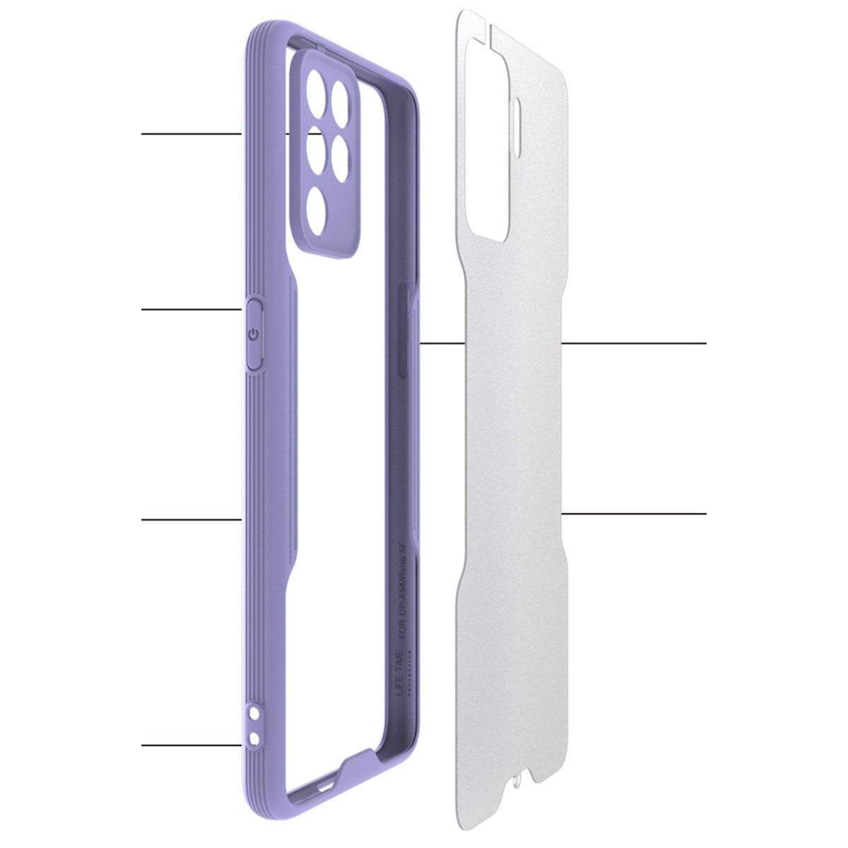 Newface Oppo Reno 5 Lite Kılıf Platin Silikon - Siyah — görsel 9