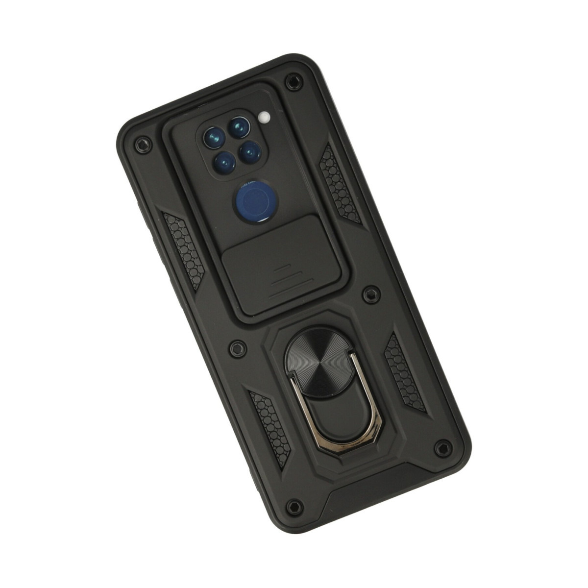 Newface Xiaomi Redmi Note 9 Kılıf Pars Lens Yüzüklü Silikon - Siyah — görsel 8