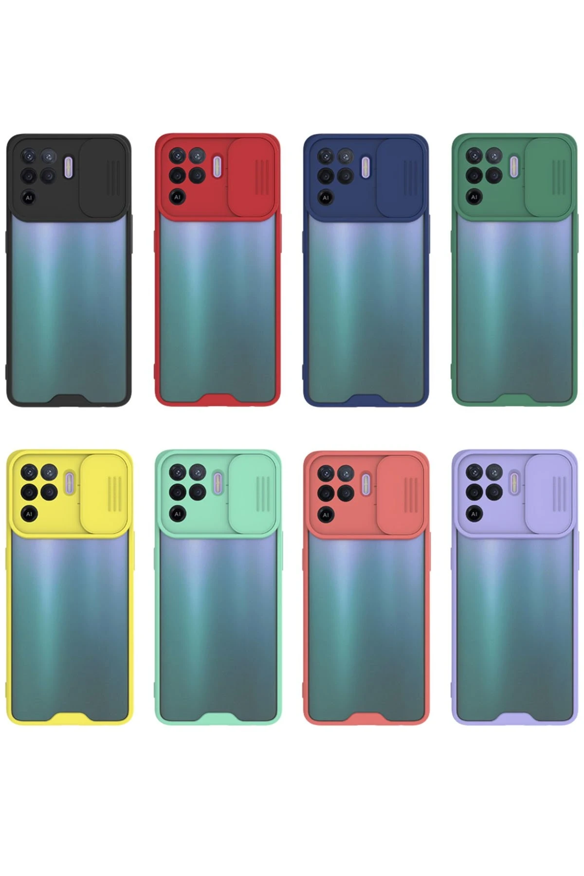 Newface Oppo Reno 5 Lite Kılıf Platin Kamera Koruma Silikon - Lacivert — görsel 2
