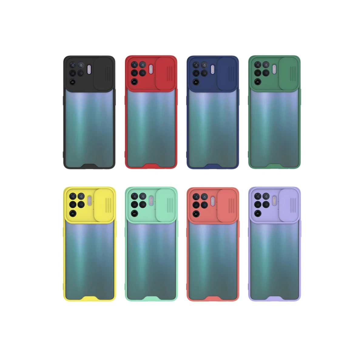 Newface Oppo Reno 5 Lite Kılıf Platin Kamera Koruma Silikon - Lacivert — görsel 4