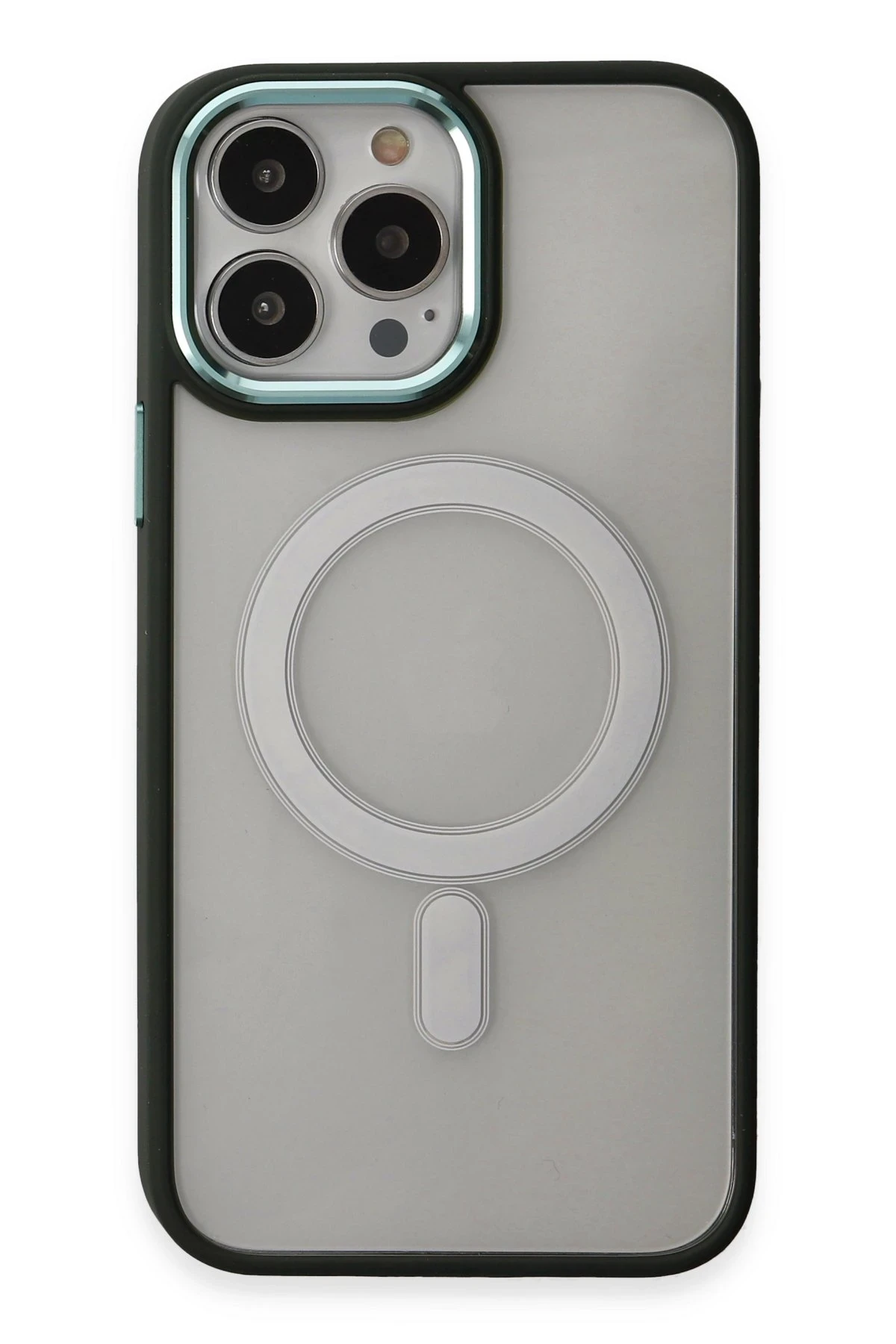 Newface iPhone 15 Pro Kılıf Room Magneticsafe Silikon - Köknar Yeşili