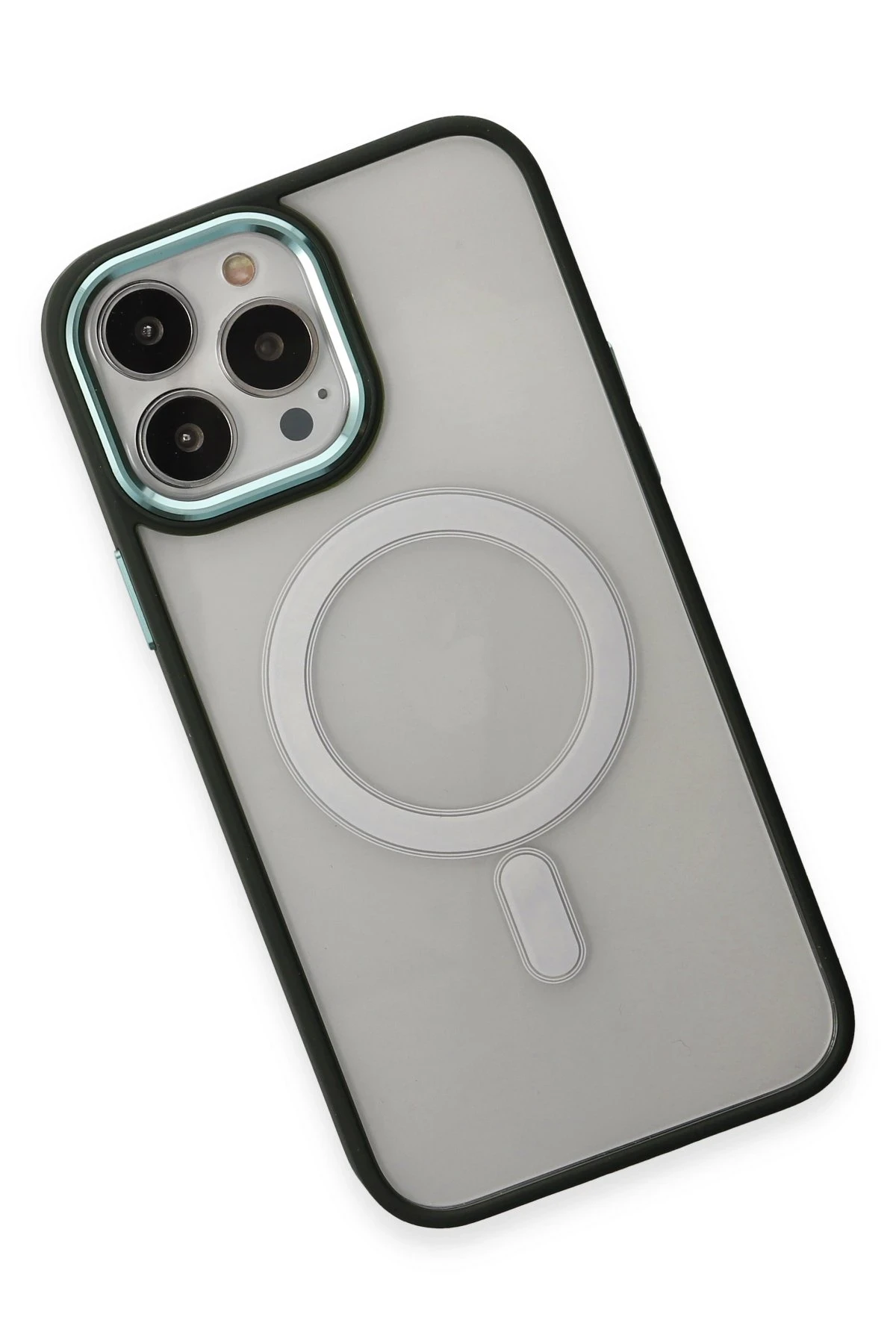 Newface iPhone 15 Pro Kılıf Room Magneticsafe Silikon - Köknar Yeşili