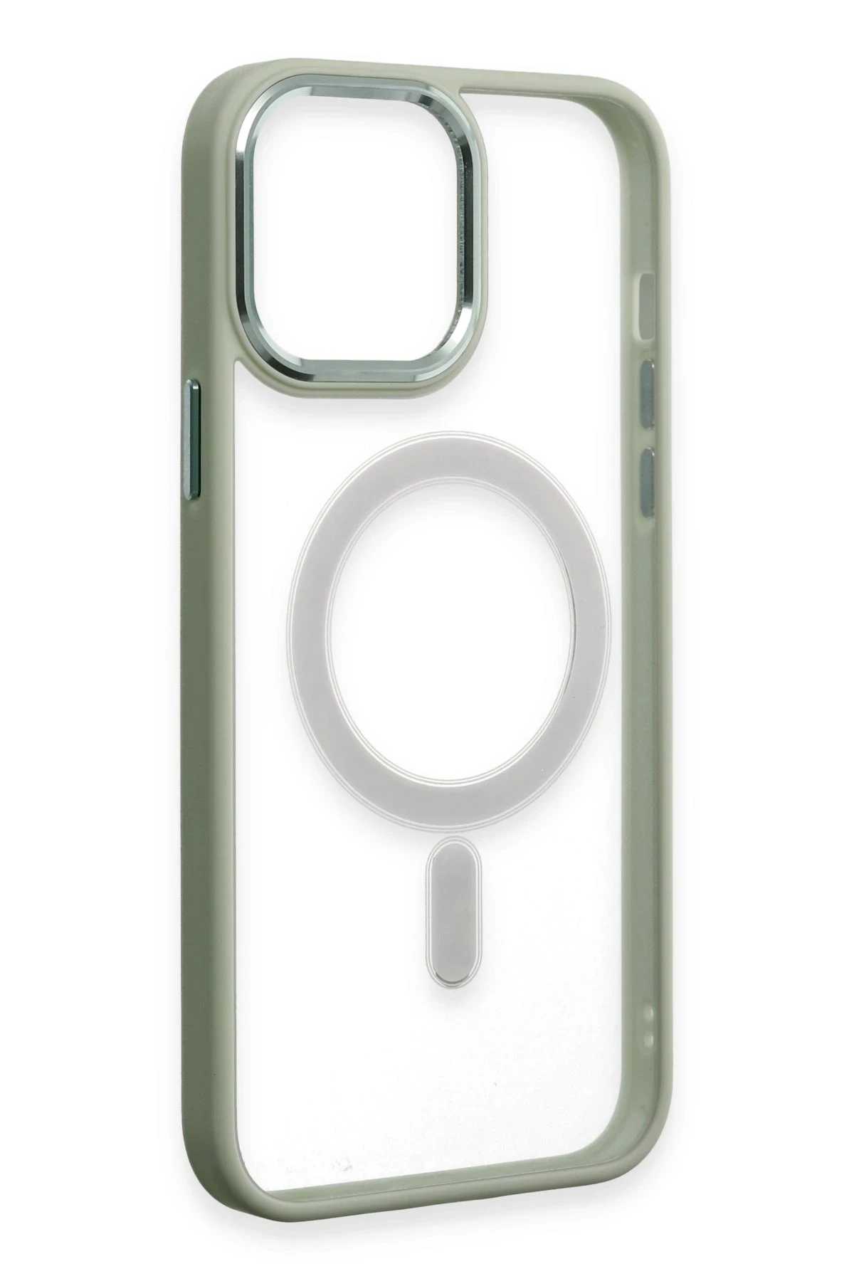 Newface iPhone 15 Pro Kılıf Room Magneticsafe Silikon - Su Yeşili