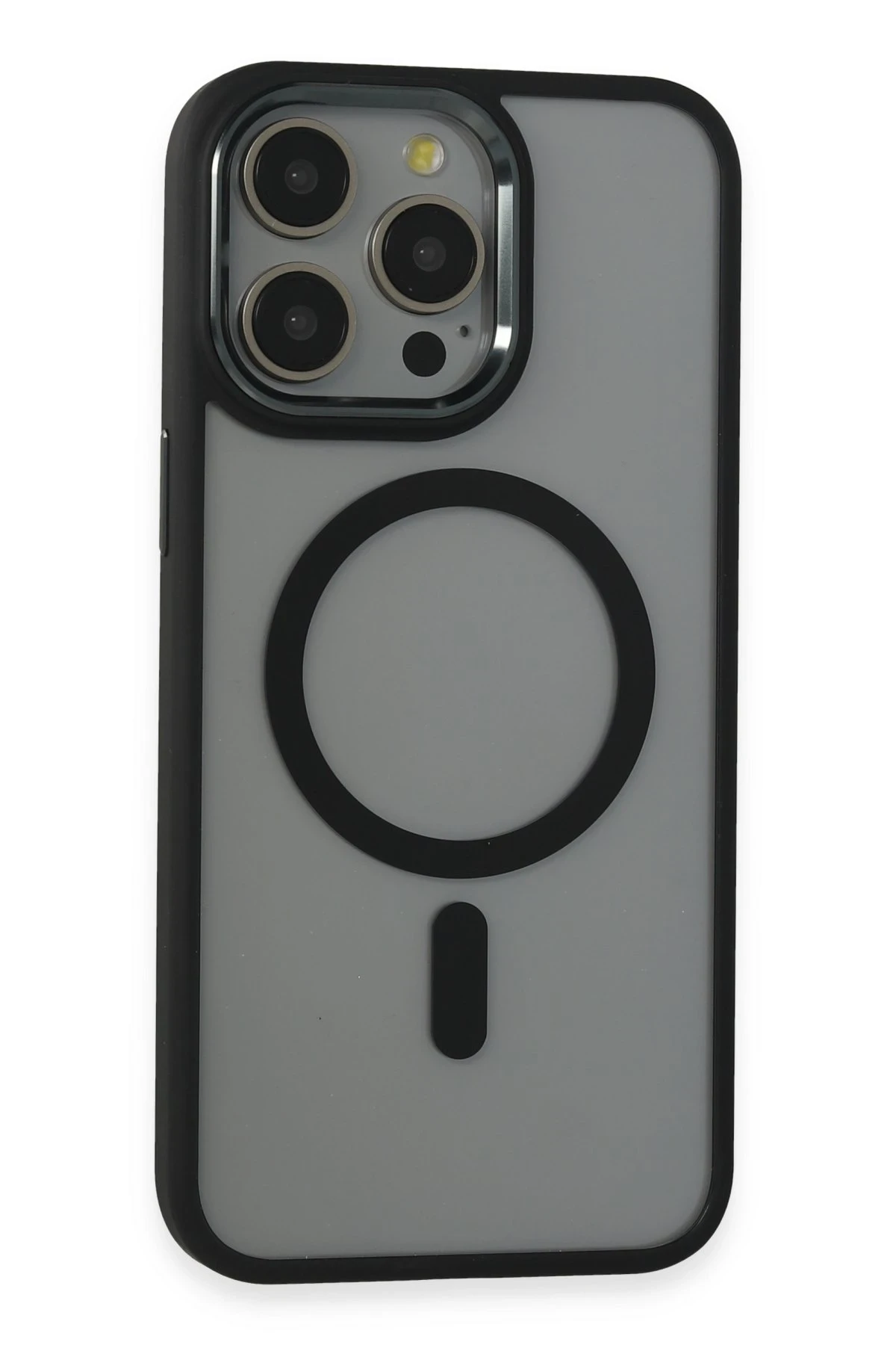 Newface Apple iPhone 15 Pro Max Kılıf Room Magneticsafe Silikon - Siyah