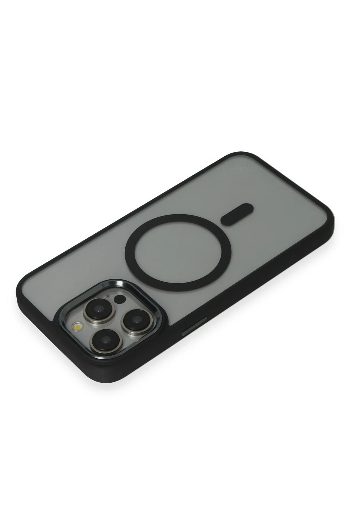 Newface Apple iPhone 15 Pro Max Kılıf Room Magneticsafe Silikon - Siyah — görsel 3