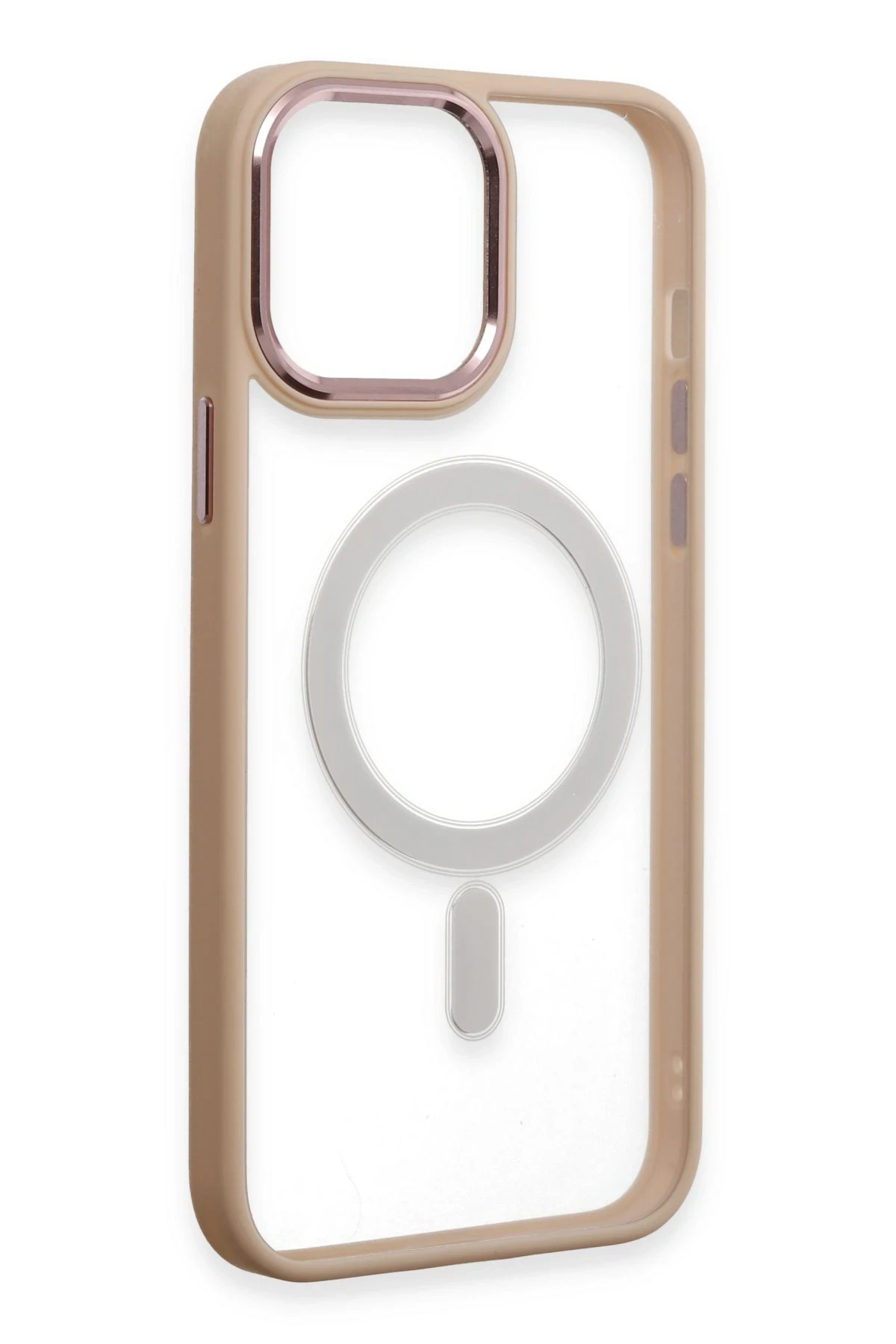 Newface iPhone 15 Pro Max Kılıf Room Magneticsafe Silikon - Pudra