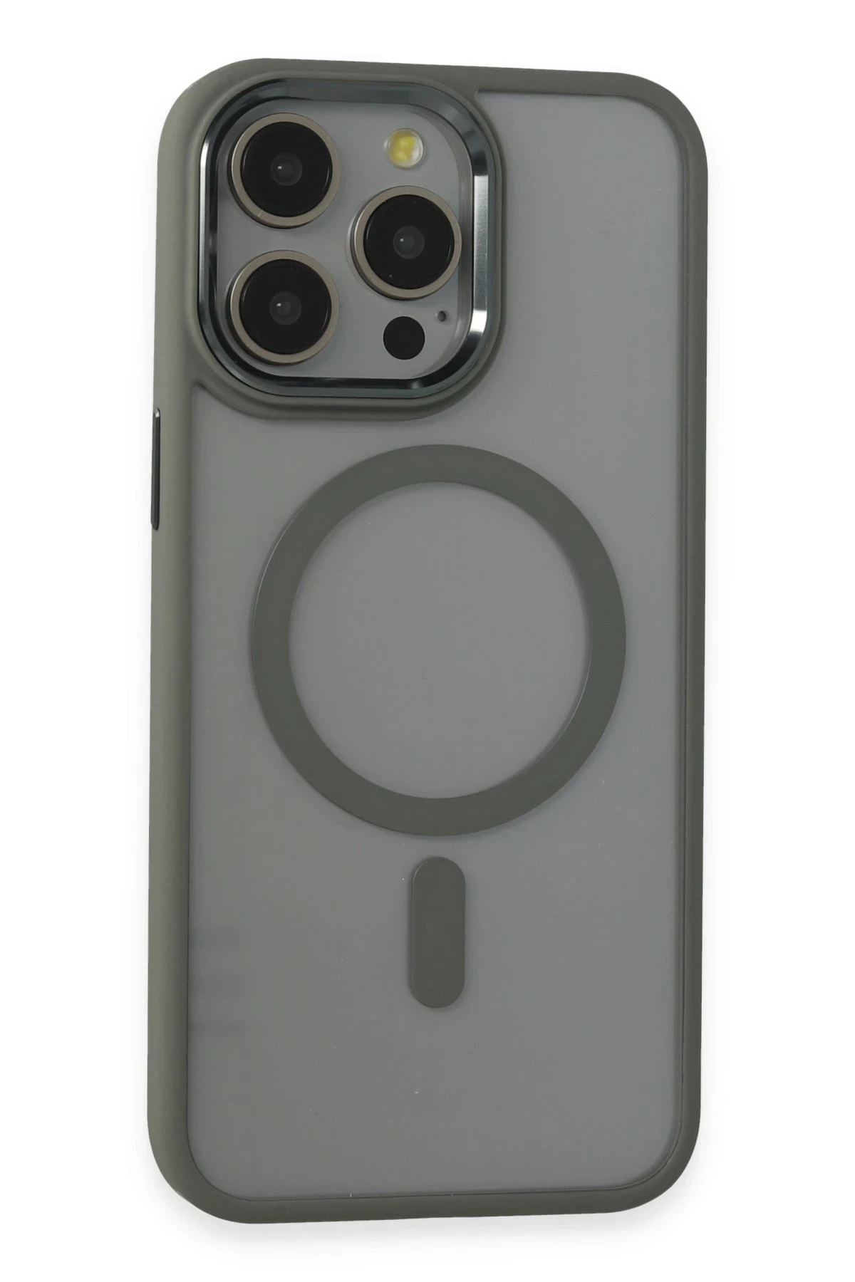 Newface iPhone 15 Pro Max Kılıf Room Magneticsafe Silikon - Gri