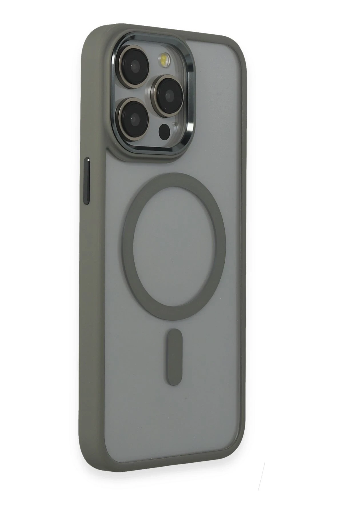 Newface iPhone 15 Pro Max Kılıf Room Magneticsafe Silikon - Gri