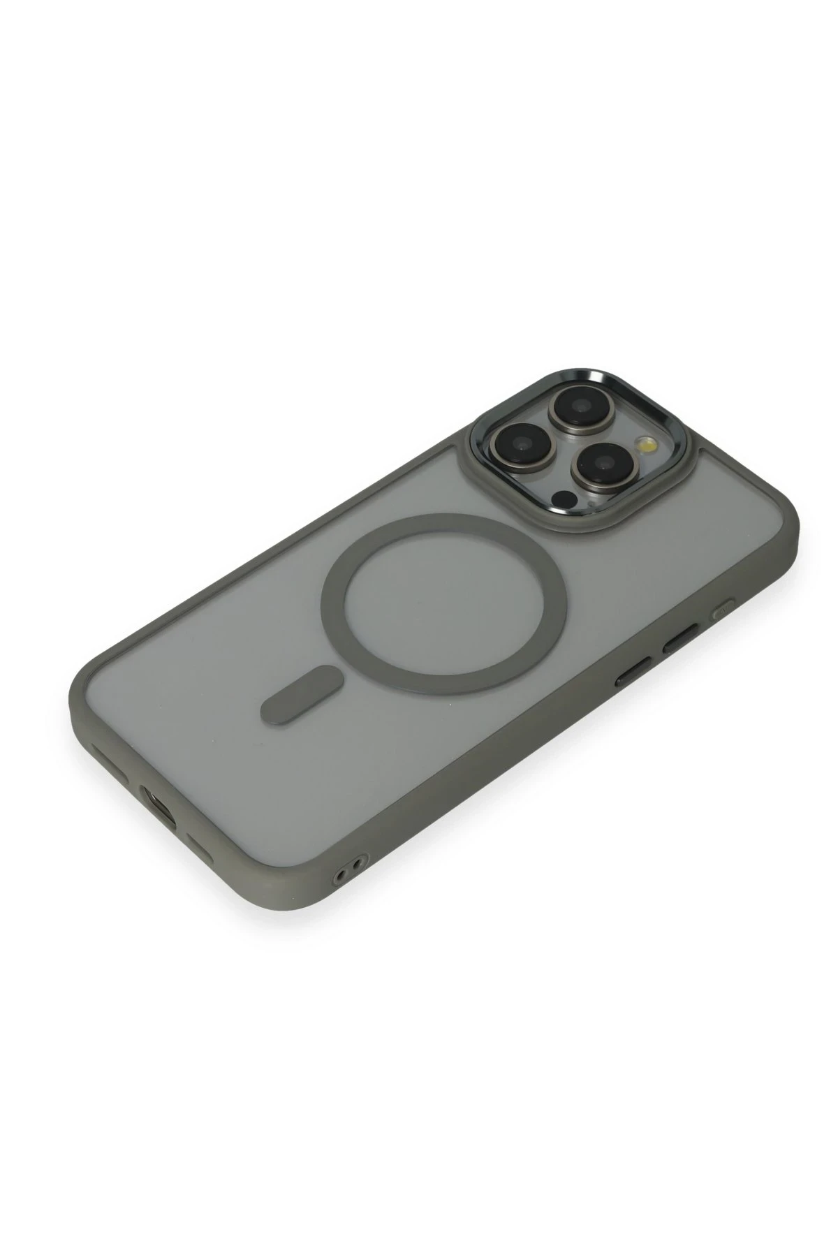 Newface iPhone 15 Pro Max Kılıf Room Magneticsafe Silikon - Gri