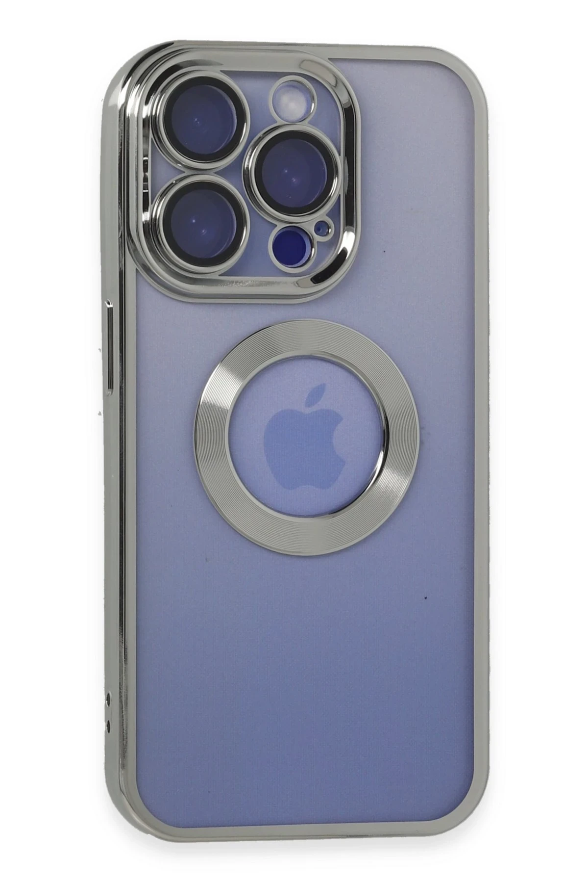 Newface iPhone 15 Pro Kılıf Slot Silikon - Gümüş