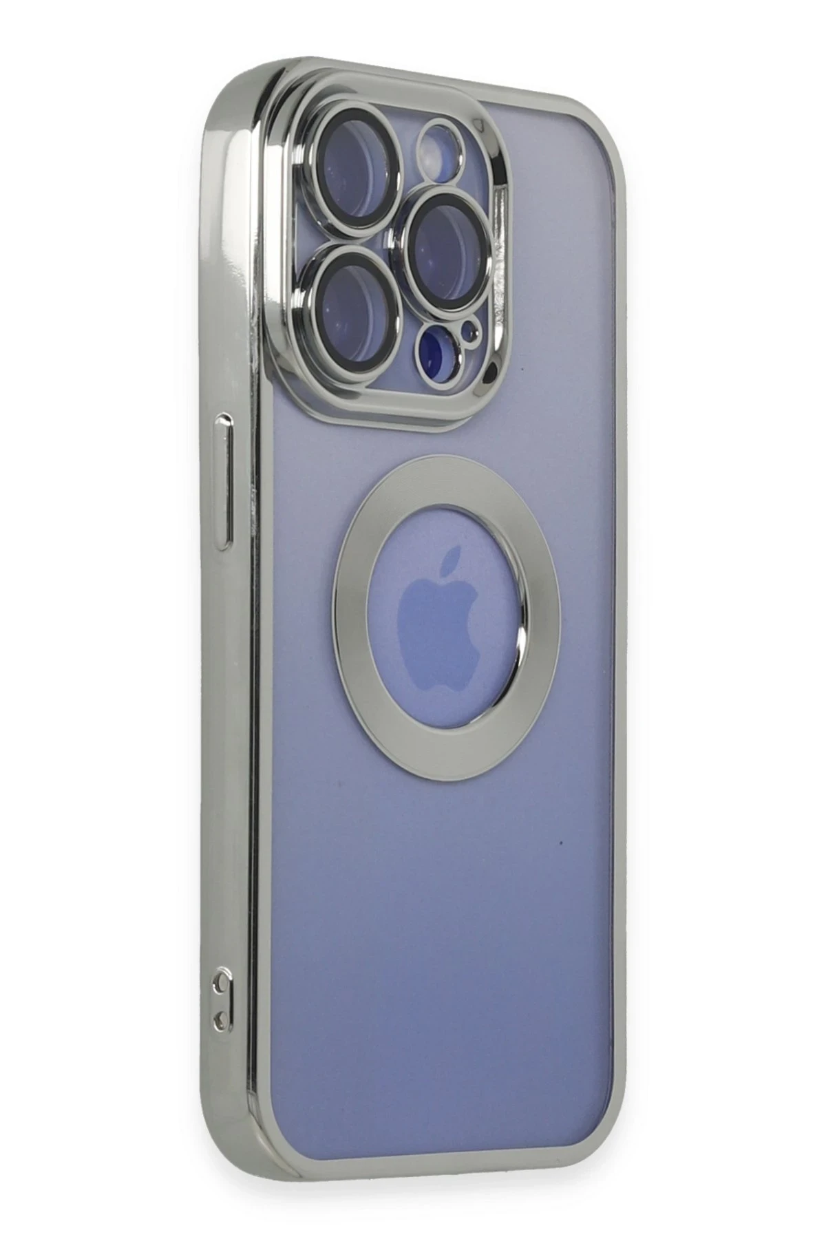 Newface iPhone 15 Pro Kılıf Slot Silikon - Gümüş
