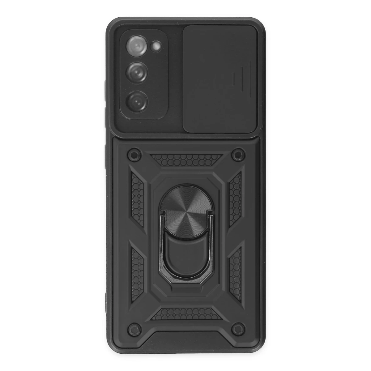 Newface Samsung Galaxy S20 FE Kılıf Pars Lens Yüzüklü Silikon - Siyah — görsel 6