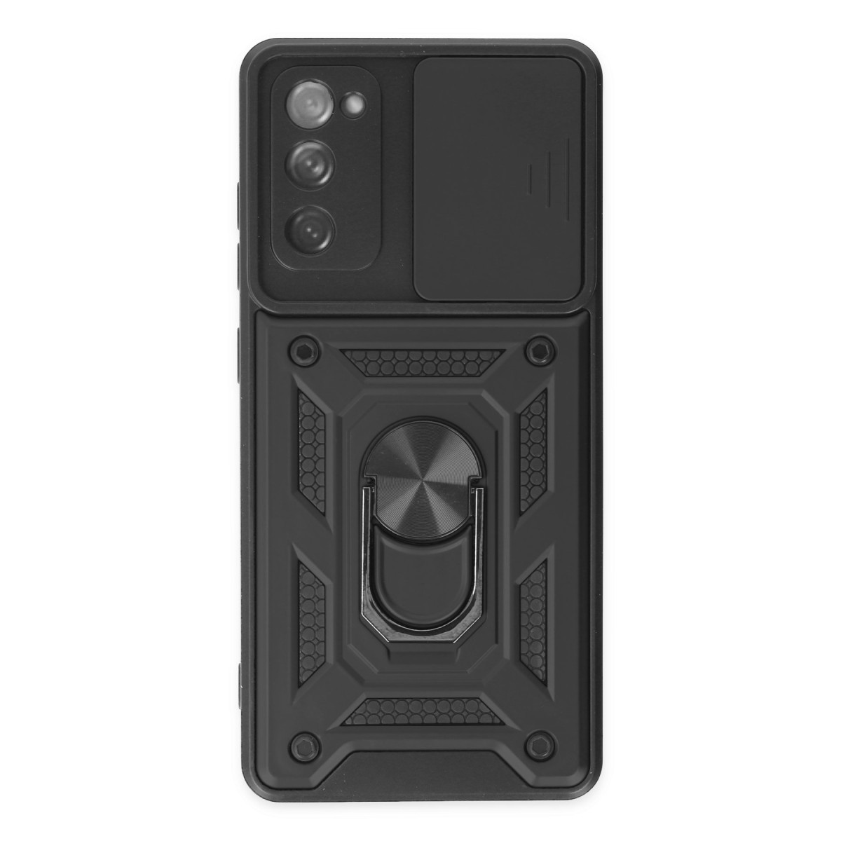 Newface Samsung Galaxy S20 FE Kılıf Pars Lens Yüzüklü Silikon - Siyah — görsel 11