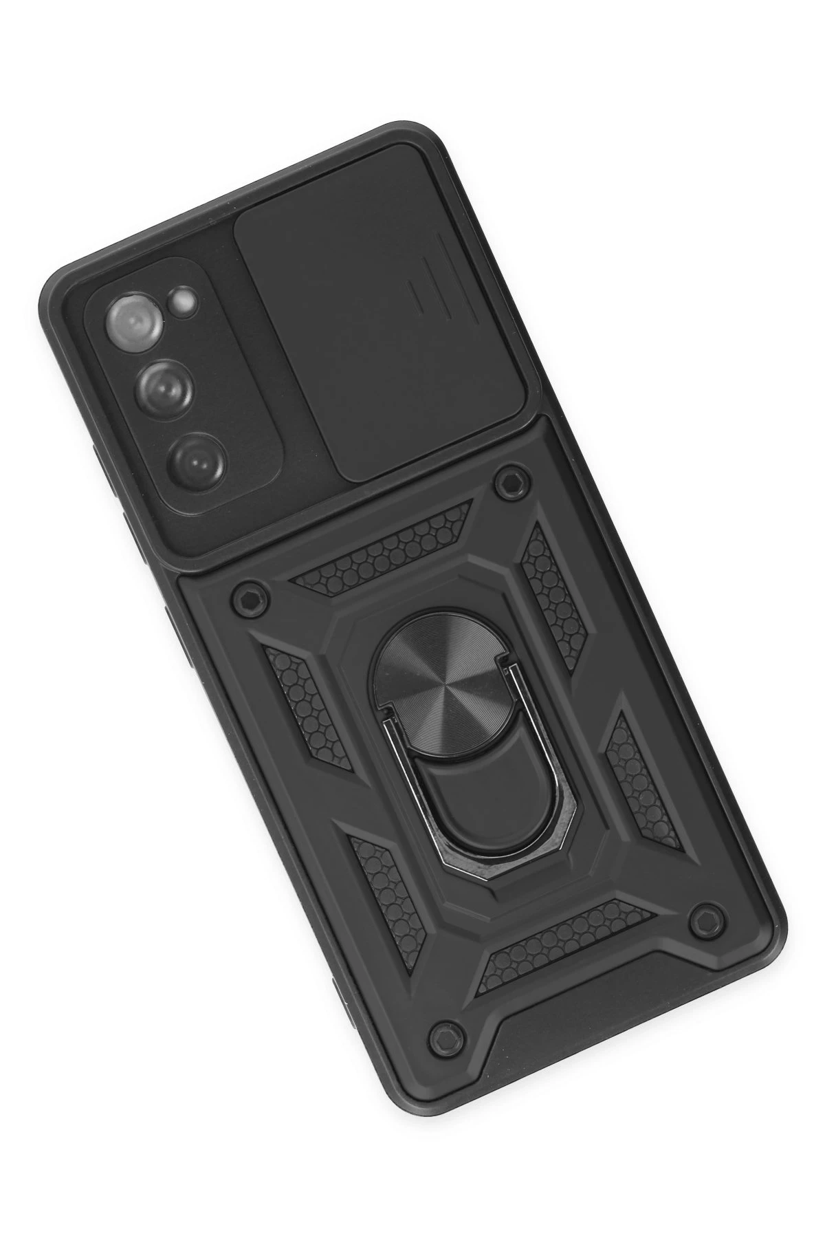 Newface Samsung Galaxy S20 FE Kılıf Pars Lens Yüzüklü Silikon - Siyah — görsel 3