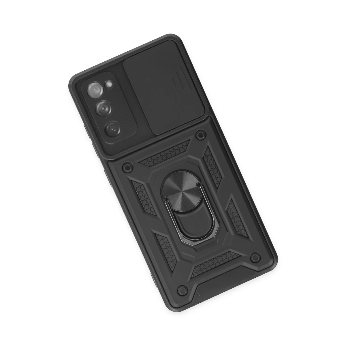 Newface Samsung Galaxy S20 FE Kılıf Pars Lens Yüzüklü Silikon - Siyah — görsel 8