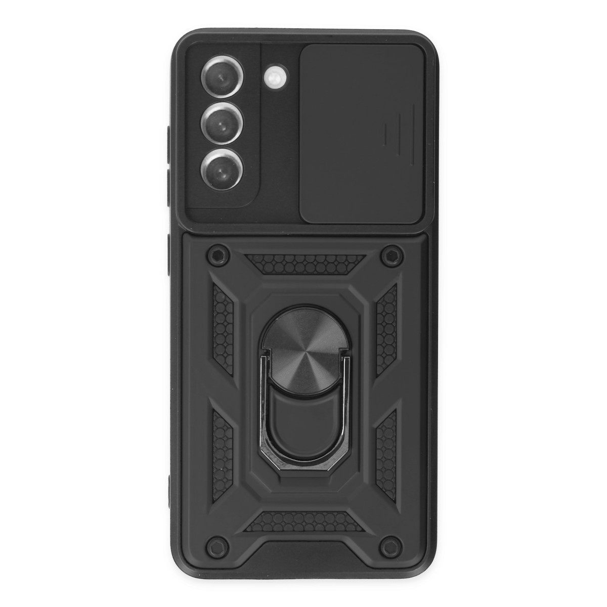 Newface Samsung Galaxy S21 FE Kılıf Pars Lens Yüzüklü Silikon - Siyah — görsel 11