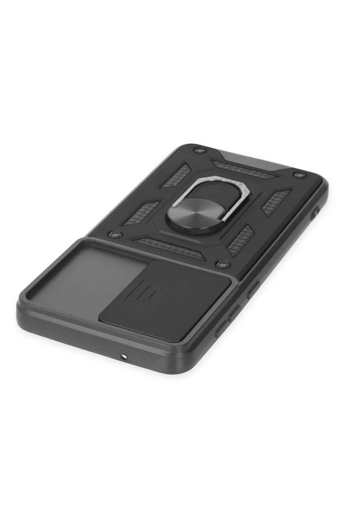 Newface Samsung Galaxy S21 FE Kılıf Pars Lens Yüzüklü Silikon - Siyah — görsel 4