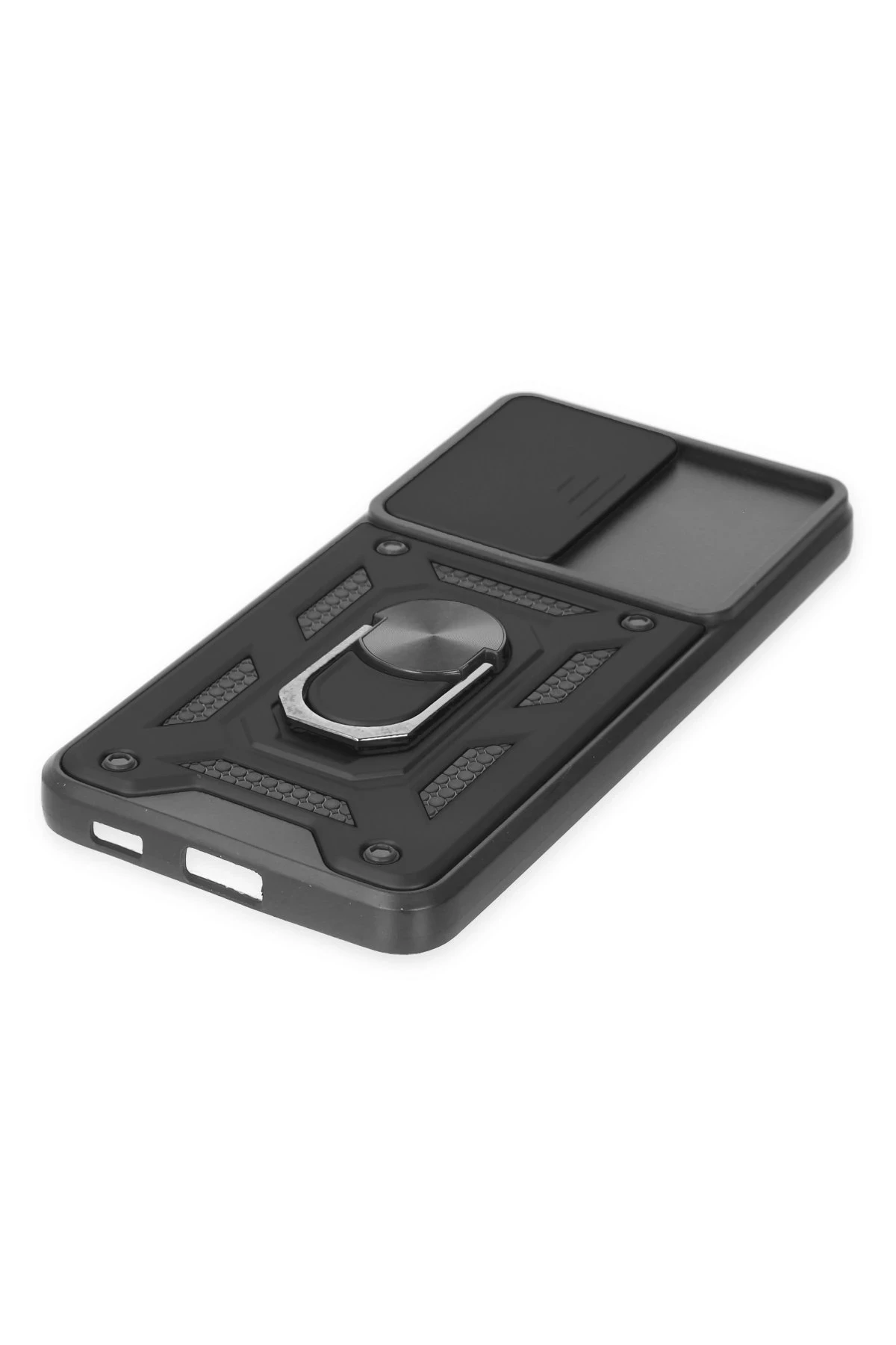 Newface Samsung Galaxy S21 FE Kılıf Pars Lens Yüzüklü Silikon - Siyah — görsel 5