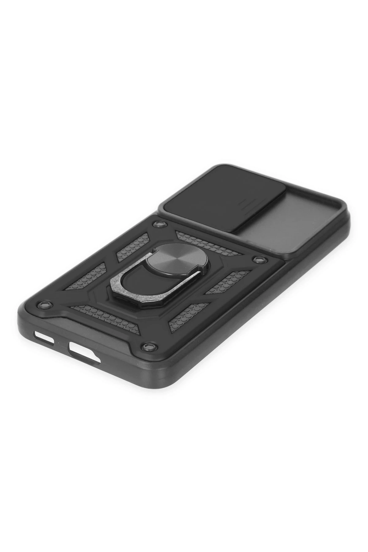 Newface Samsung Galaxy S22 Kılıf Pars Lens Yüzüklü Silikon - Siyah — görsel 5