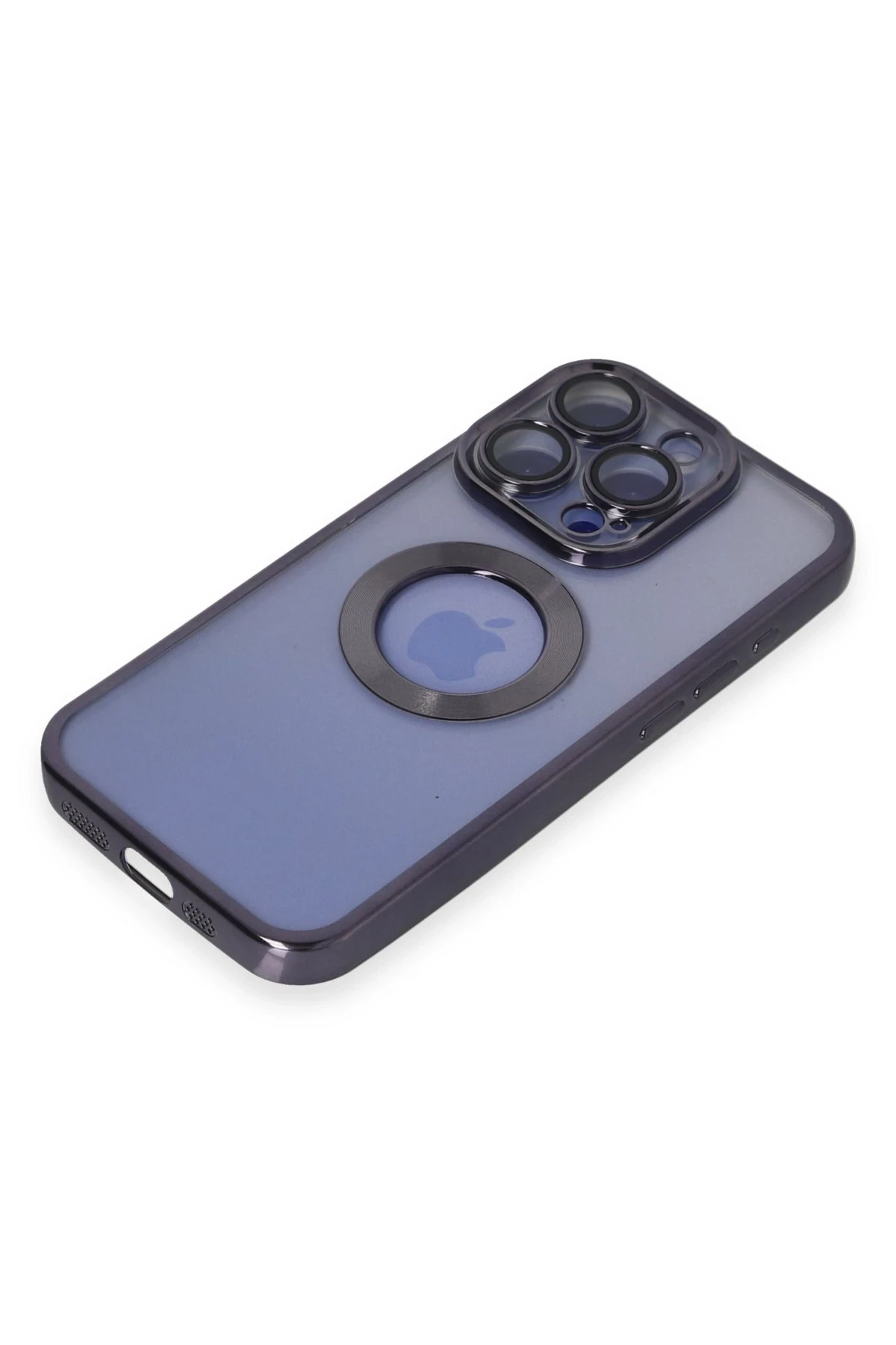 Newface iPhone 15 Pro Max Kılıf Slot Silikon - Mor