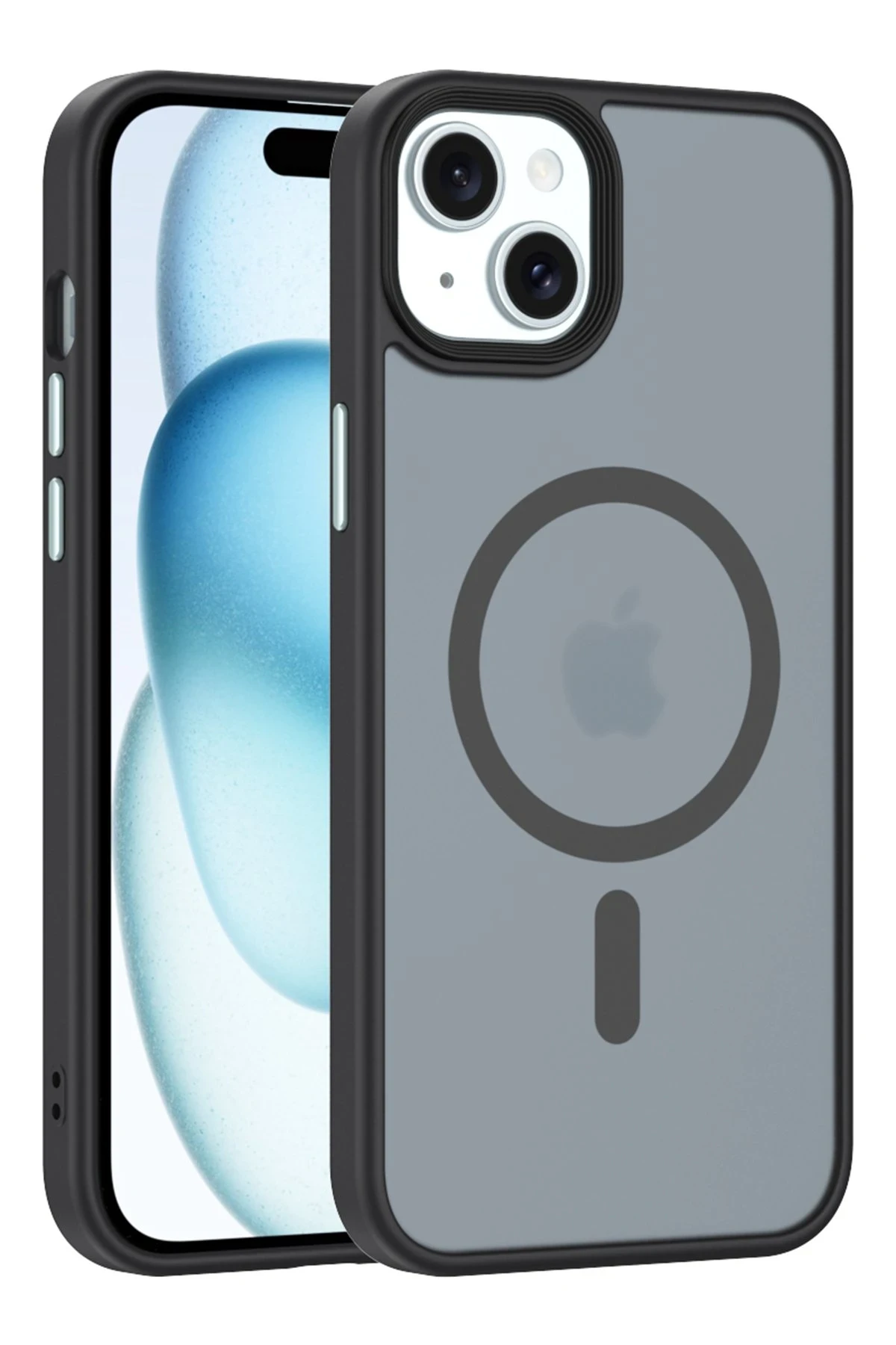 Newface Apple iPhone 15 Kılıf Trex Magneticsafe Kapak - Siyah