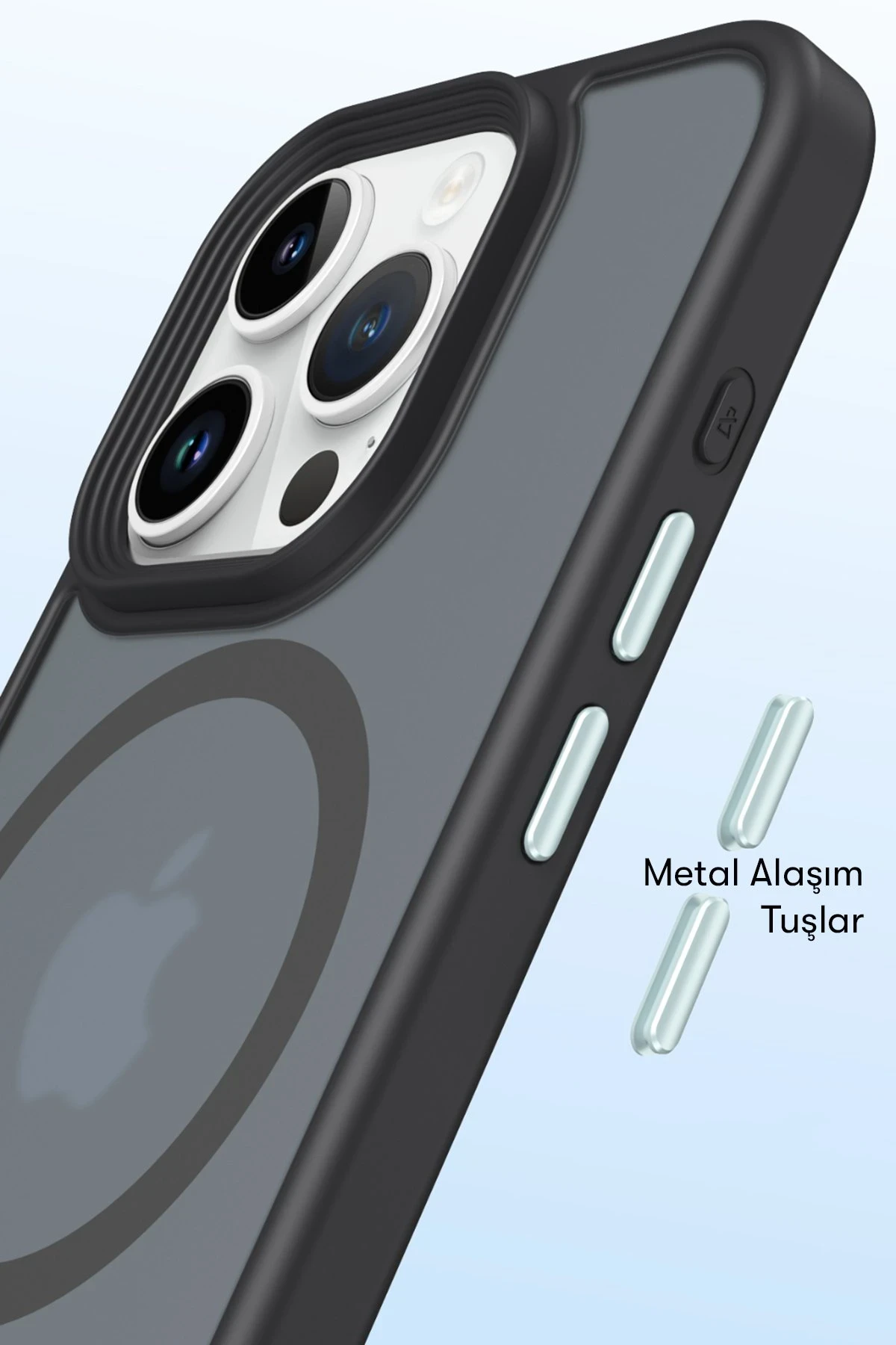 Newface Apple iPhone 15 Kılıf Trex Magneticsafe Kapak - Siyah — görsel 4