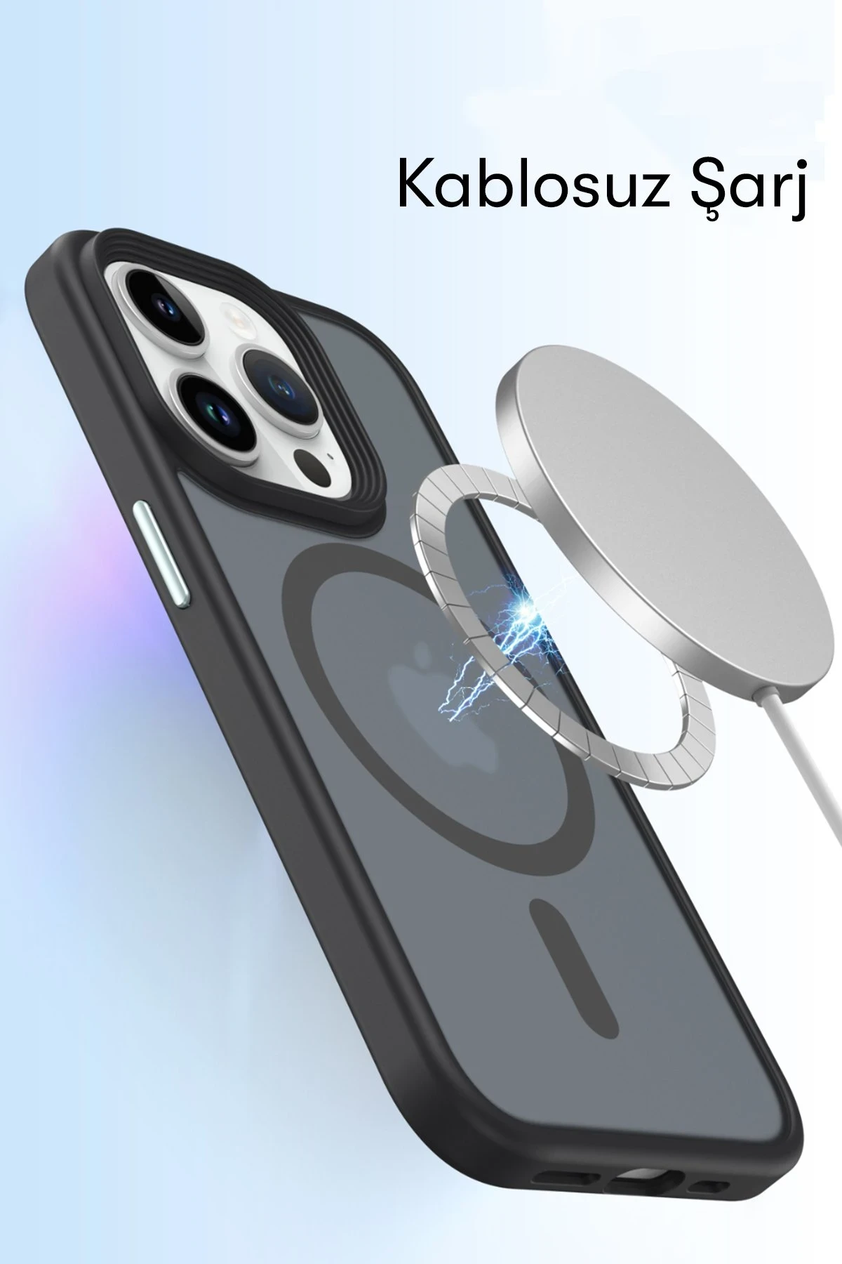 Newface Apple iPhone 15 Kılıf Trex Magneticsafe Kapak - Siyah — görsel 8
