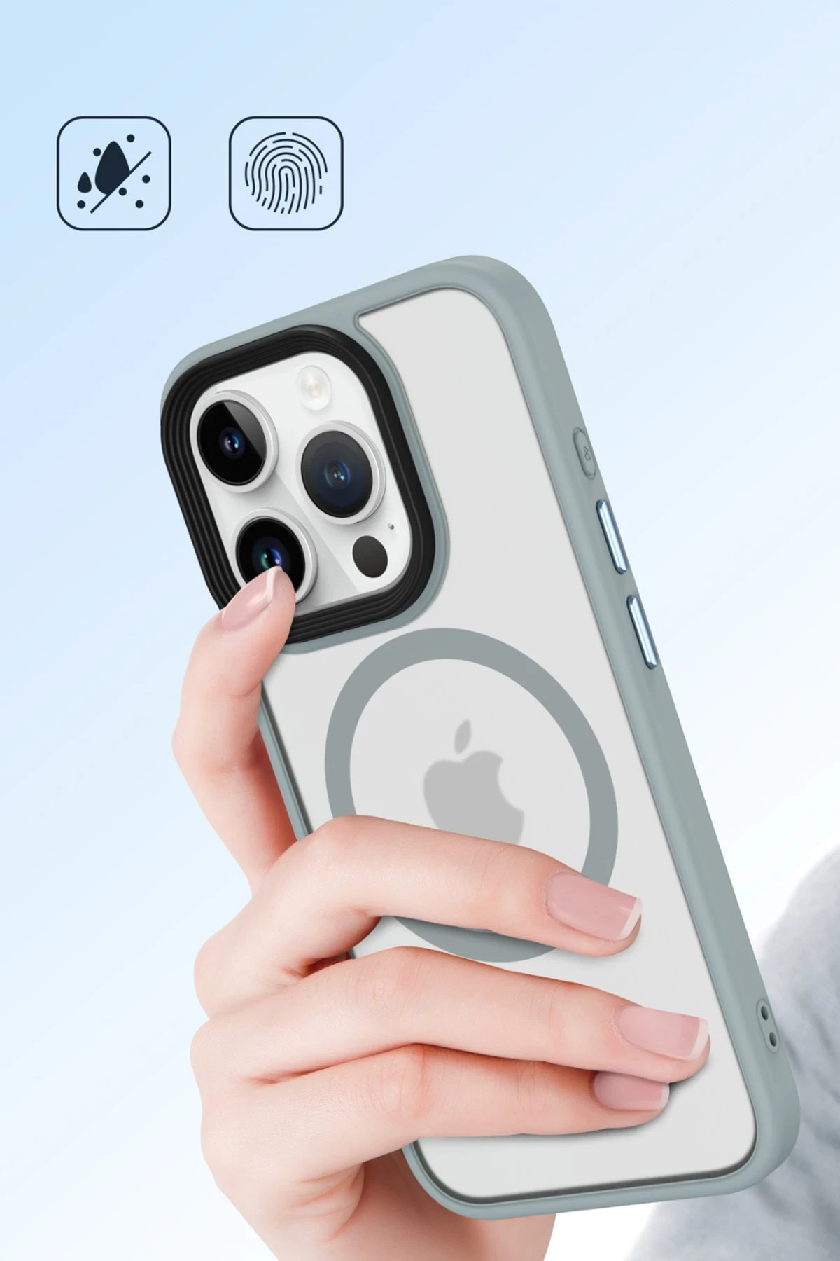 Newface Apple iPhone 15 Kılıf Trex Magneticsafe Kapak - Siyah — görsel 9