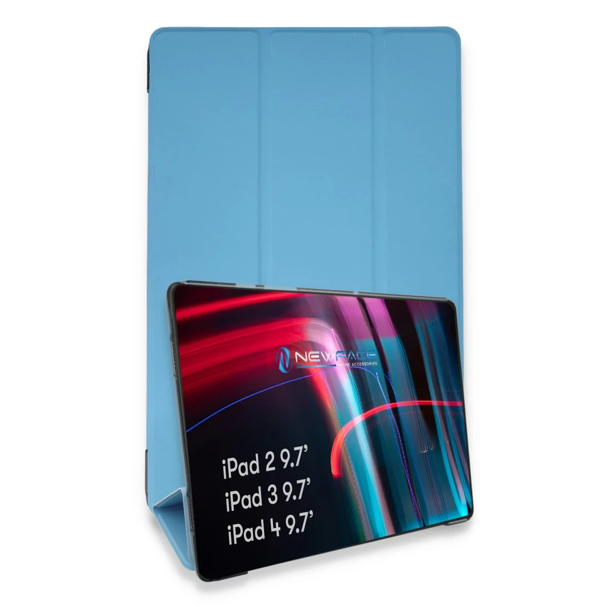 Newface Apple iPad 4 9.7 Kılıf Tablet Smart Kılıf - Mavi