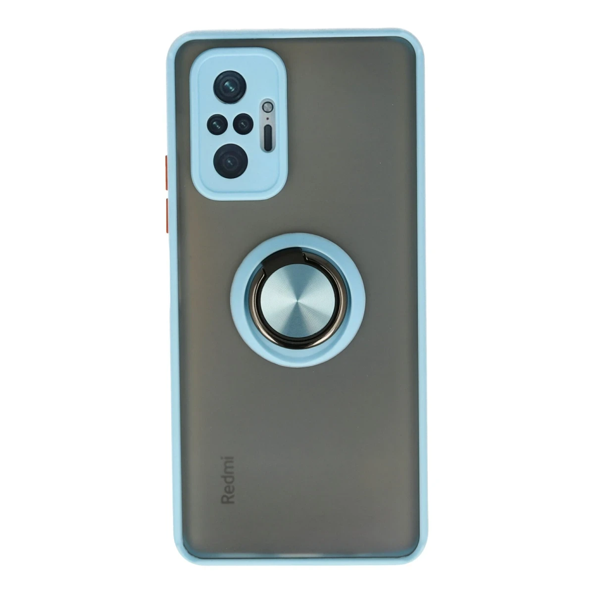Newface Xiaomi Redmi Note 10 Pro Kılıf Montreal Yüzüklü Silikon Kapak - Buz Mavi