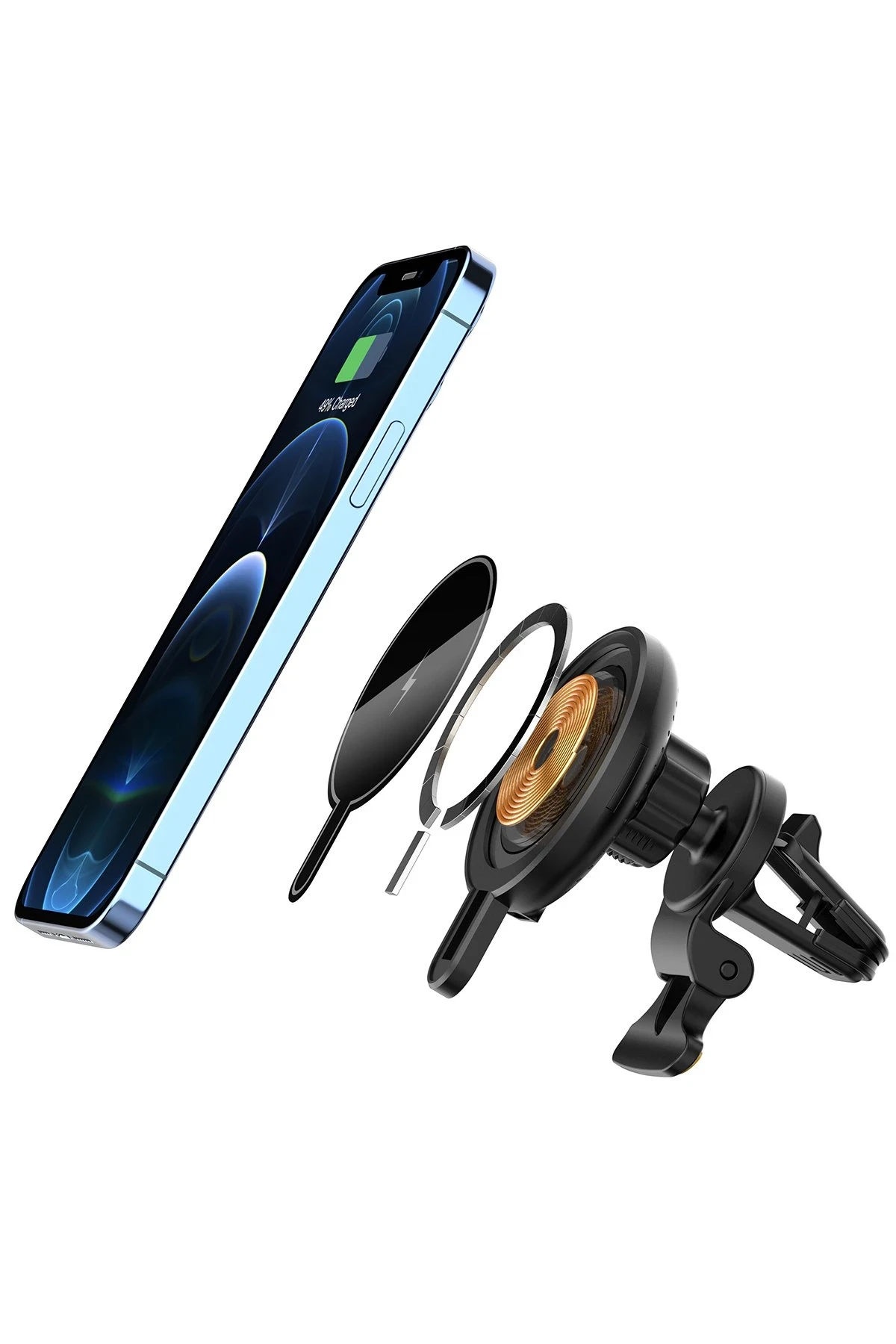 Newface T9 15W Magsafe Araç Tutucu - Siyah — görsel 6