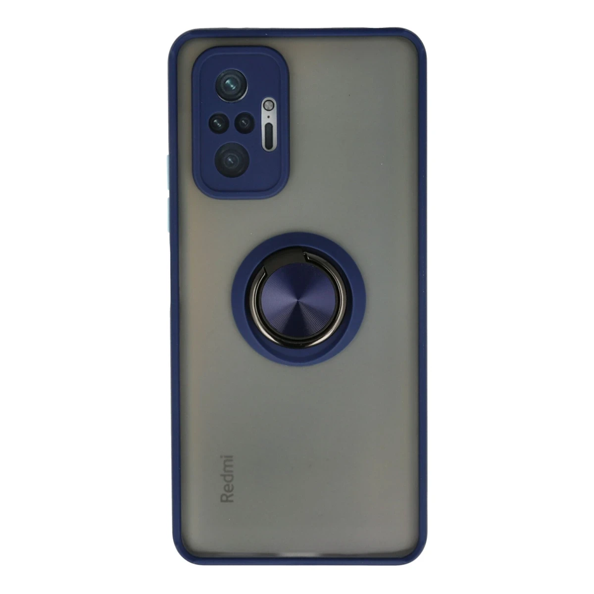 Newface Xiaomi Redmi Note 10 Pro Kılıf Montreal Yüzüklü Silikon Kapak - Lacivert