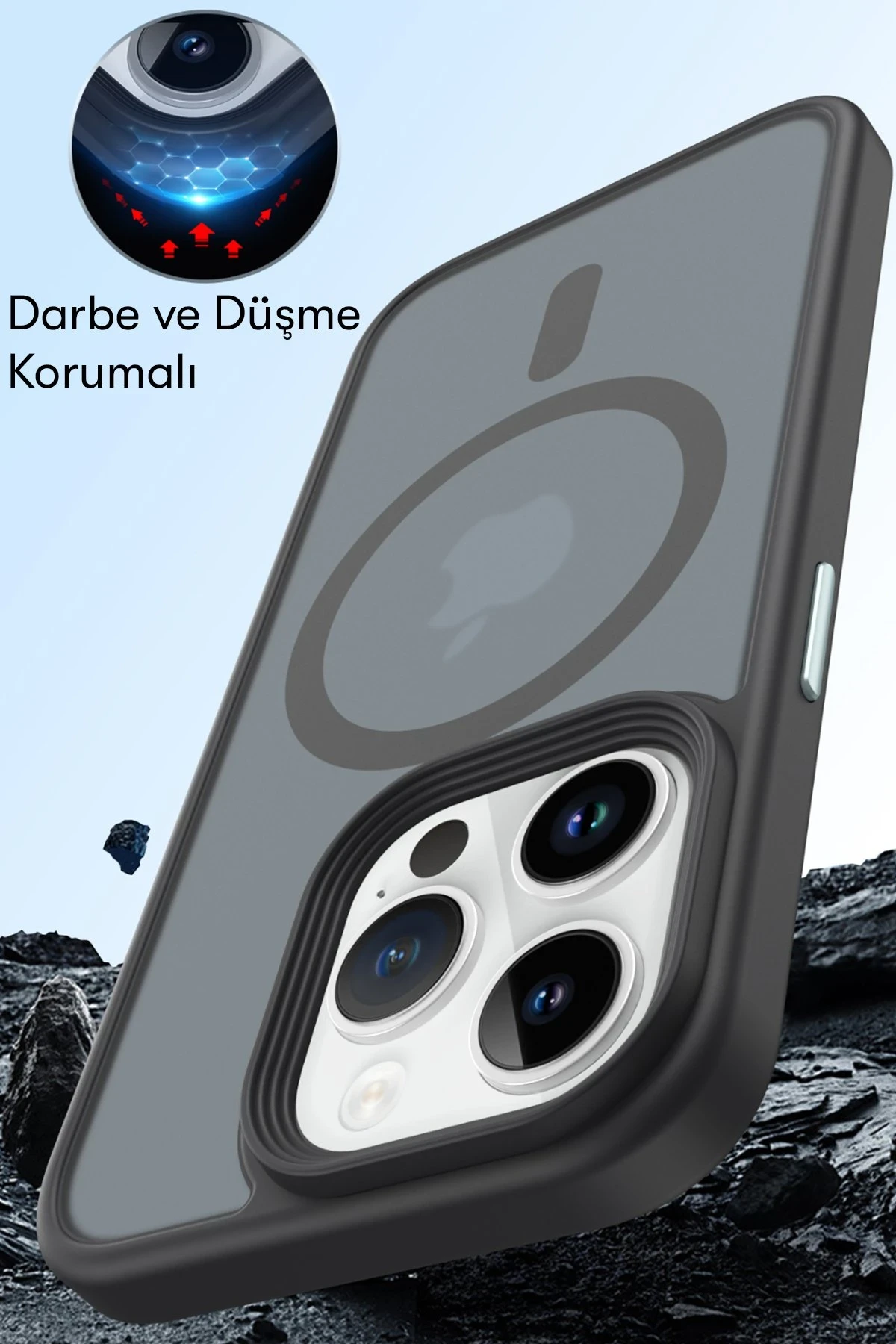 Newface Apple iPhone 15 Pro Kılıf Trex Magneticsafe Kapak - Siyah — görsel 10