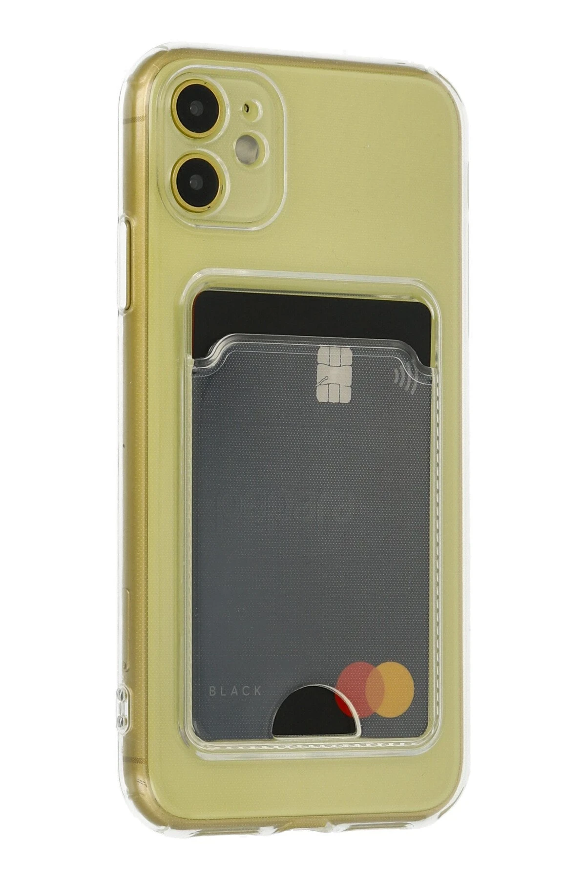 Newface iPhone 11 Kılıf Kart Şeffaf Silikon - Şeffaf