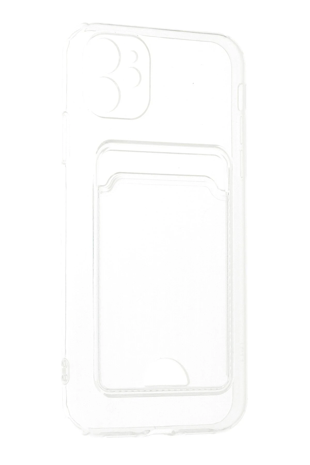 Newface iPhone 11 Kılıf Kart Şeffaf Silikon - Şeffaf