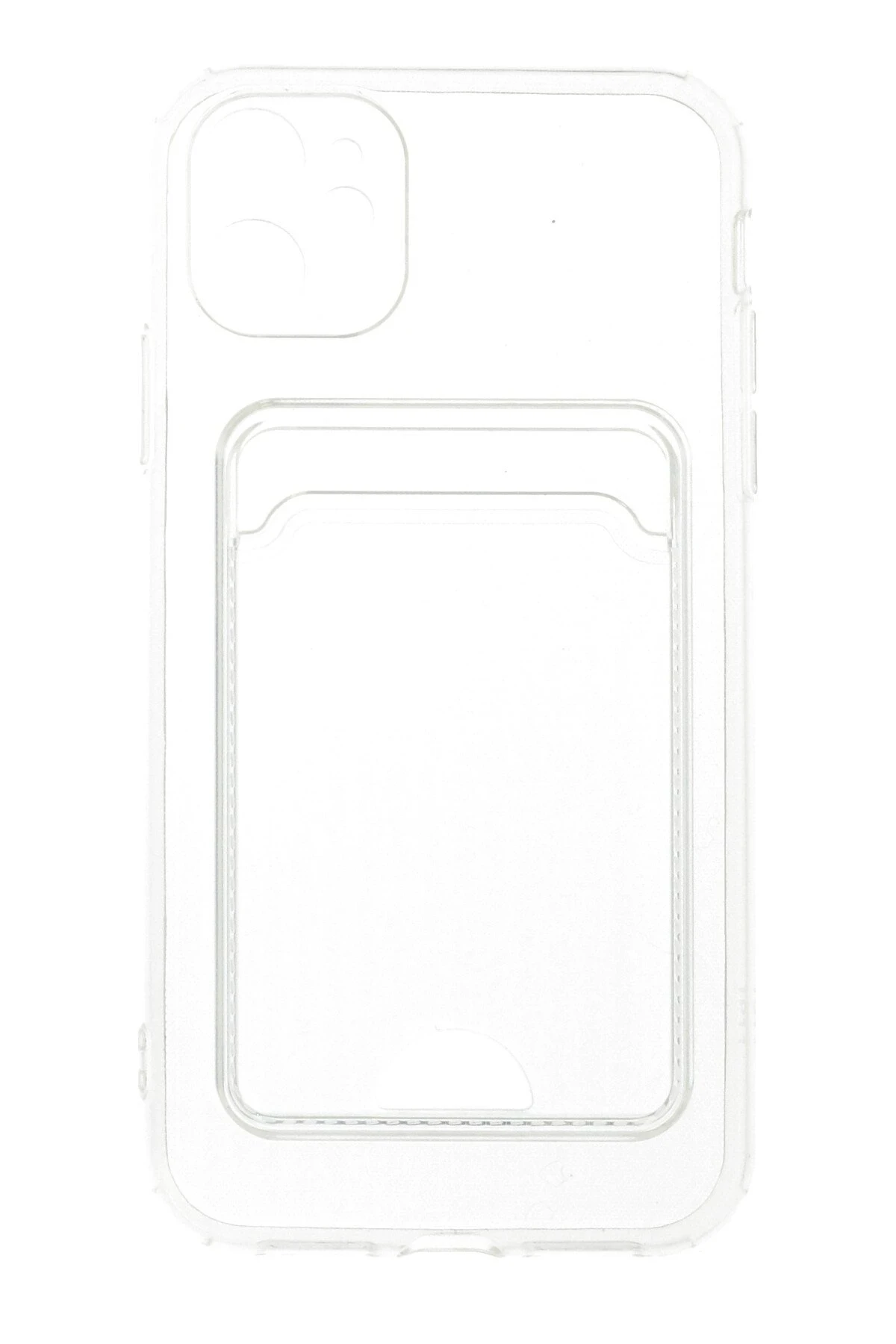 Newface iPhone 11 Kılıf Kart Şeffaf Silikon - Şeffaf