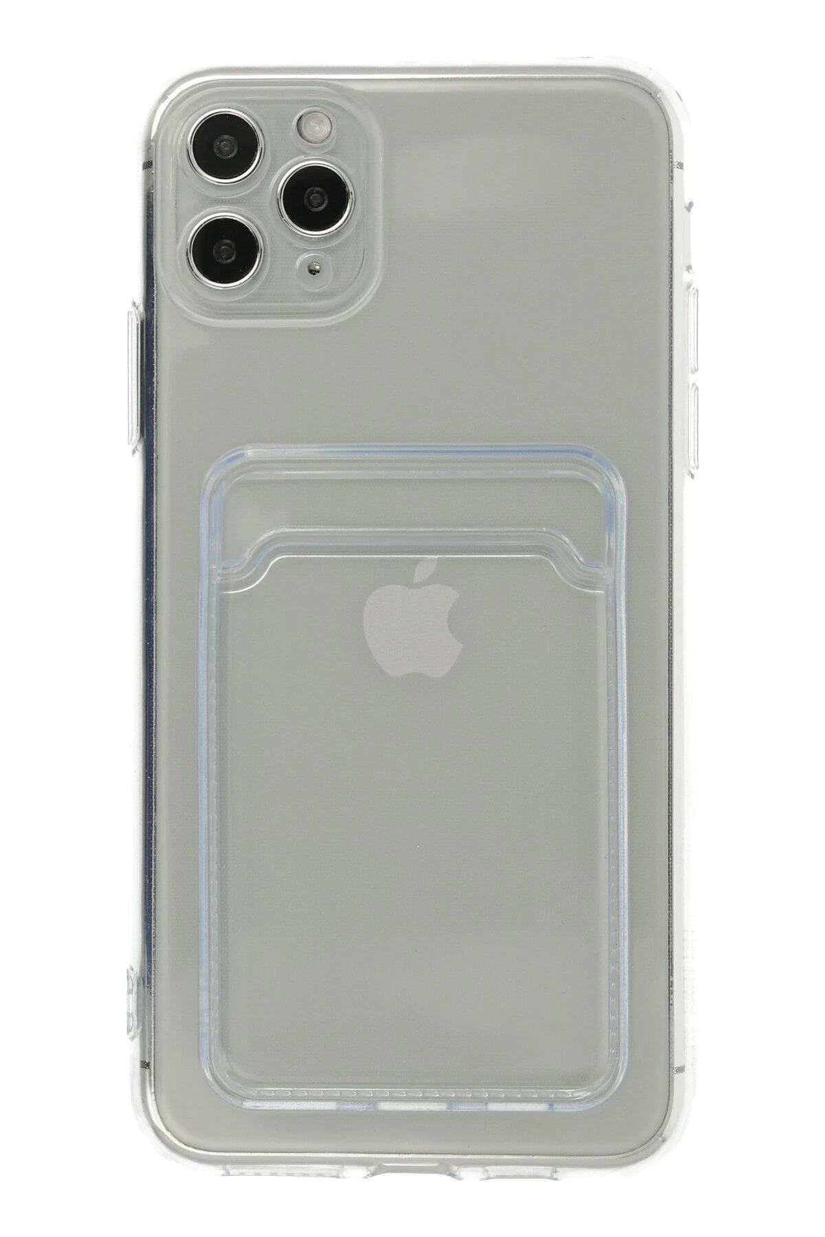 Newface iPhone 11 Pro Max Kılıf Kart Şeffaf Silikon - Şeffaf