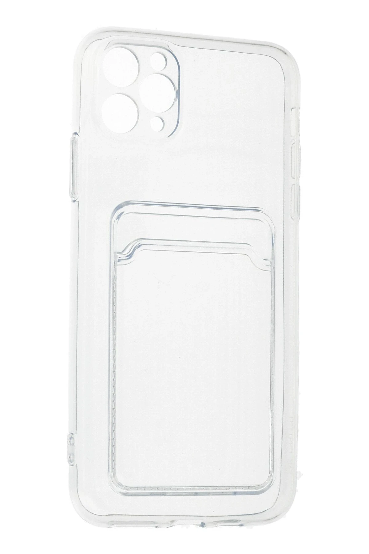 Newface iPhone 11 Pro Max Kılıf Kart Şeffaf Silikon - Şeffaf
