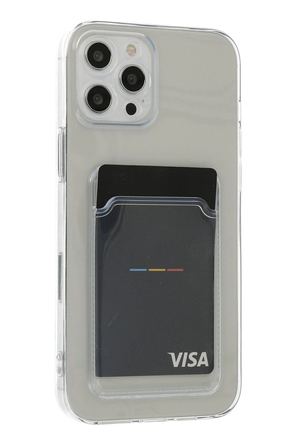 Newface Apple iPhone 12 Pro Max Kılıf Kart Şeffaf Silikon - Şeffaf