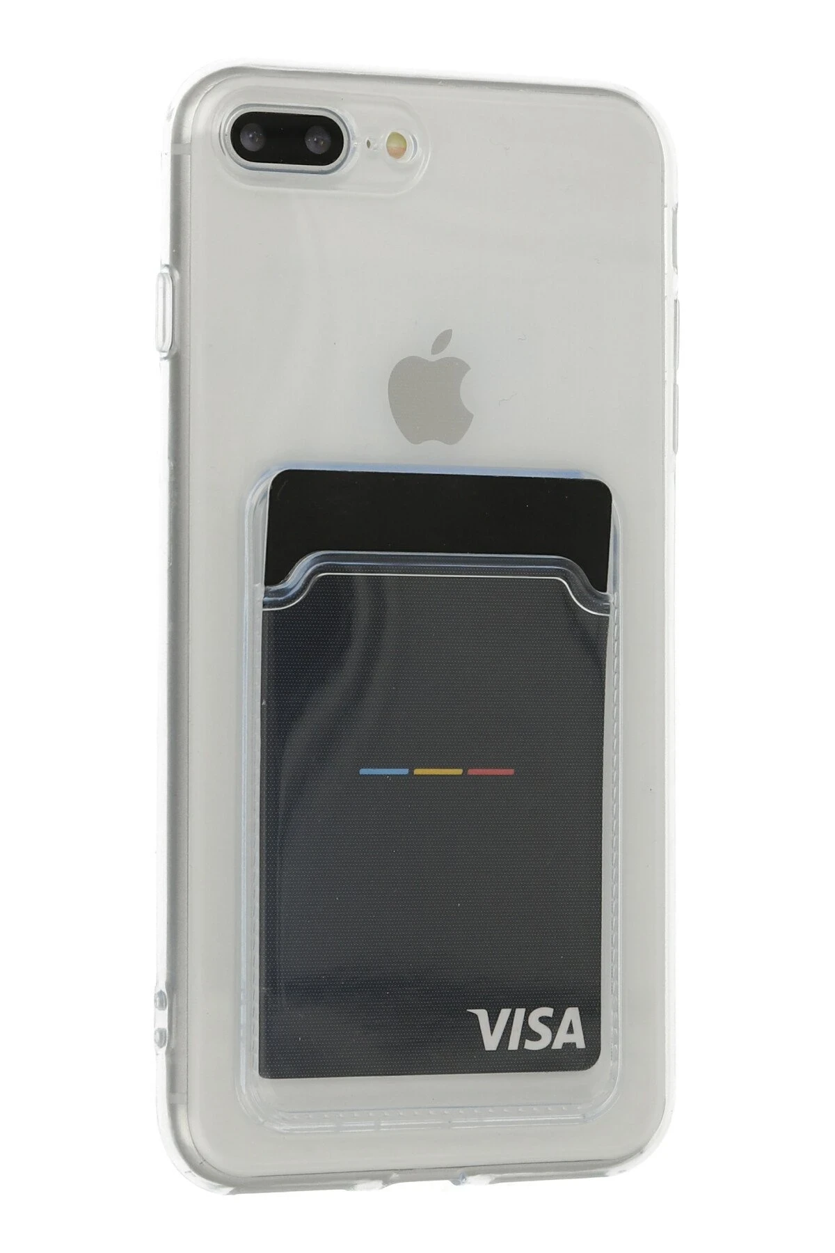 Newface Apple iPhone 7 Plus Kılıf Kart Şeffaf Silikon - Şeffaf