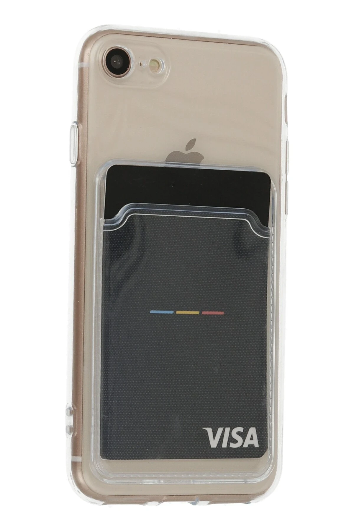 Newface Apple iPhone 7 Kılıf Kart Şeffaf Silikon - Şeffaf
