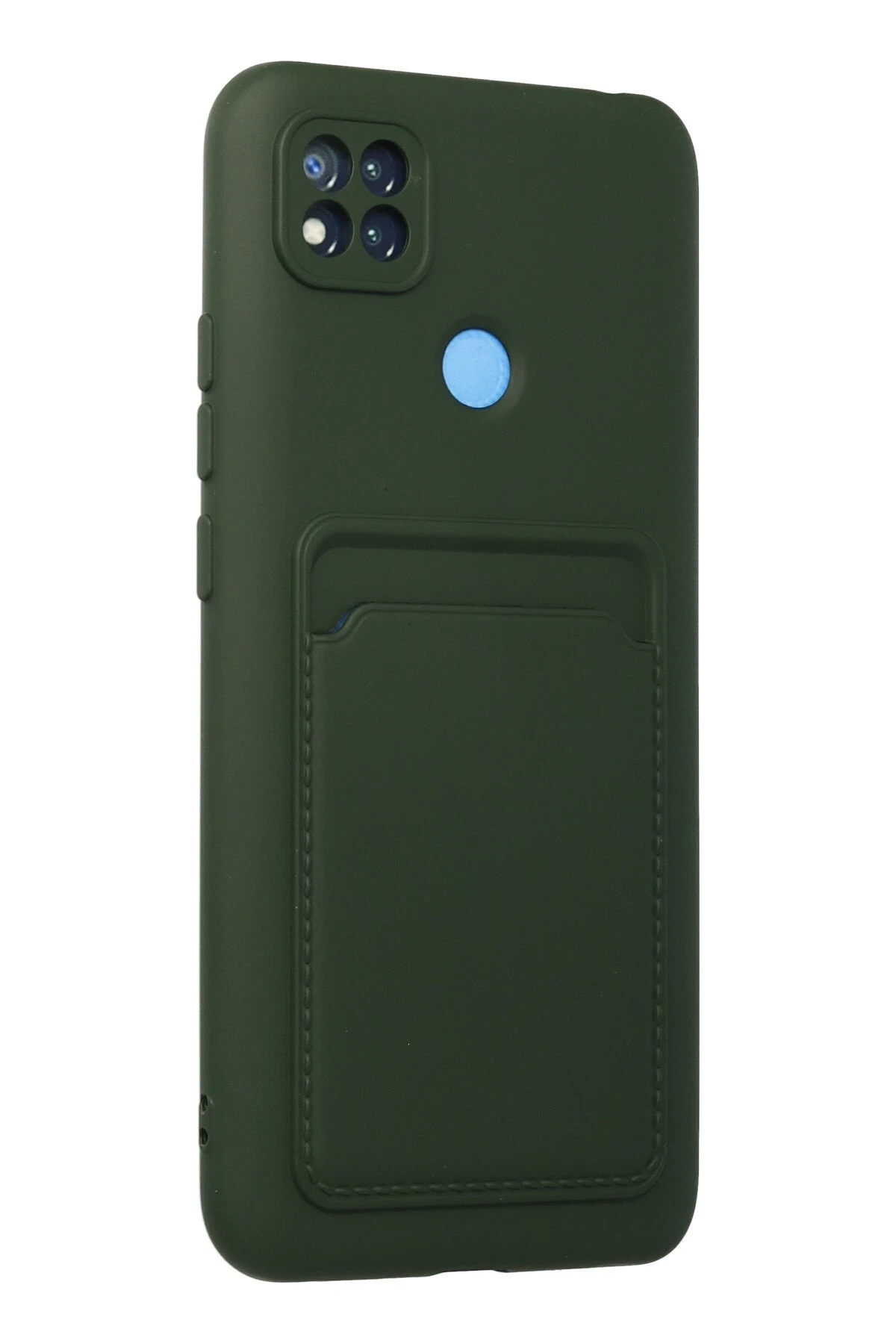 Newface Xiaomi Redmi 9C Kılıf Kelvin Kartvizitli Silikon - Koyu Yeşil