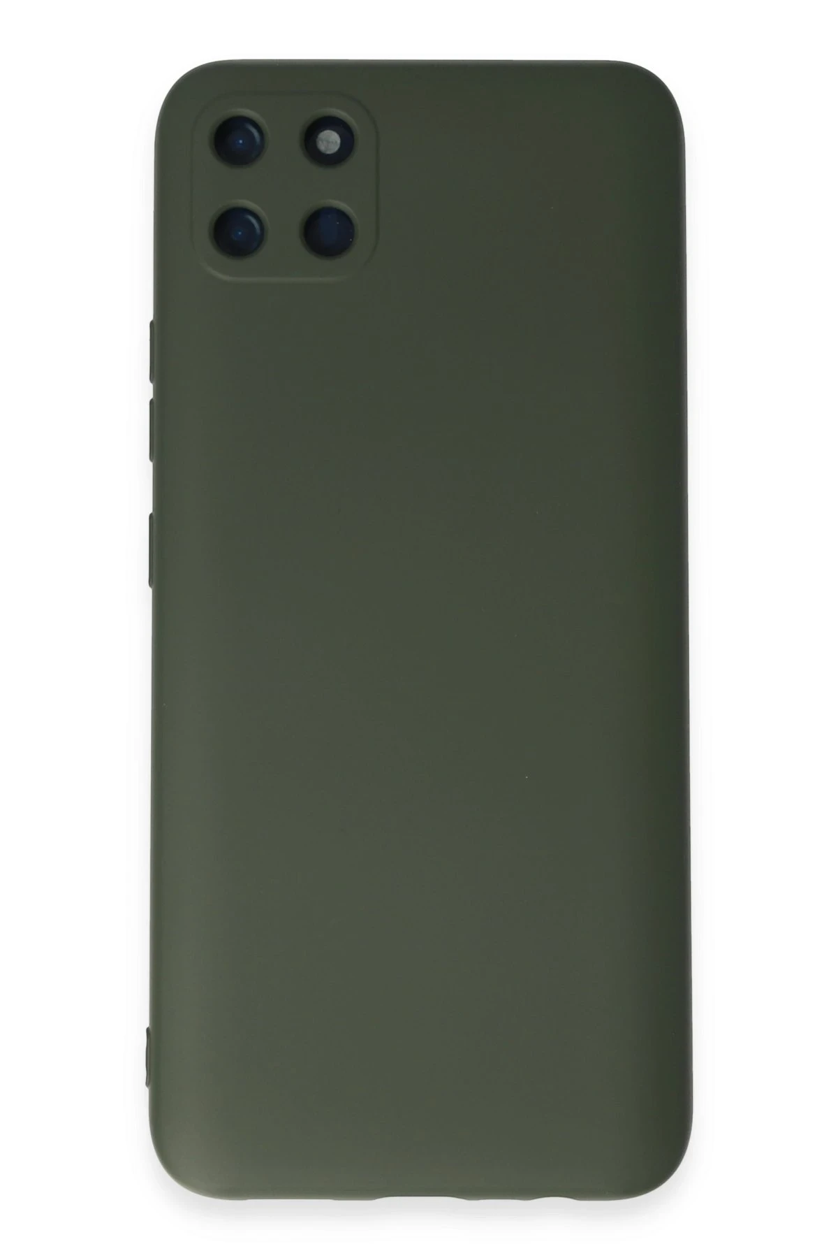 Newface Realme C11 Kılıf Nano içi Kadife Silikon - Koyu Yeşil