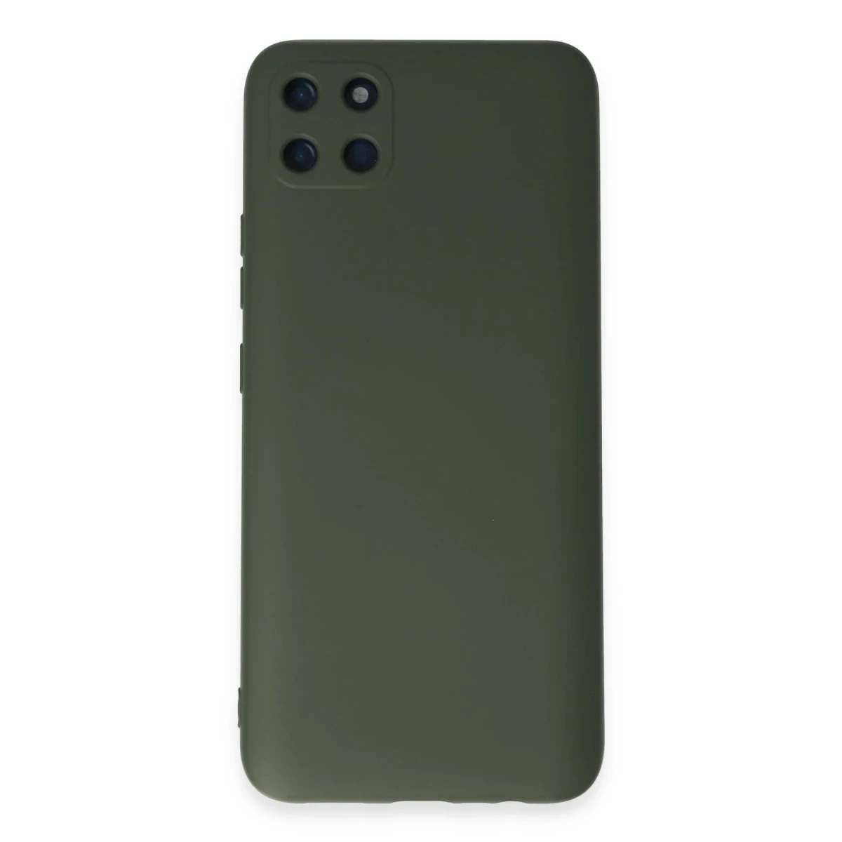 Newface Realme C11 Kılıf Nano içi Kadife Silikon - Koyu Yeşil