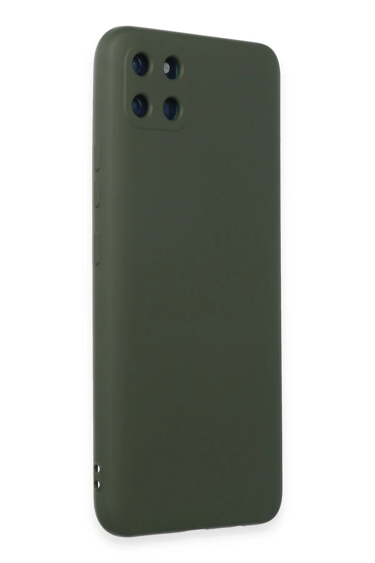 Newface Realme C11 Kılıf Nano içi Kadife Silikon - Koyu Yeşil