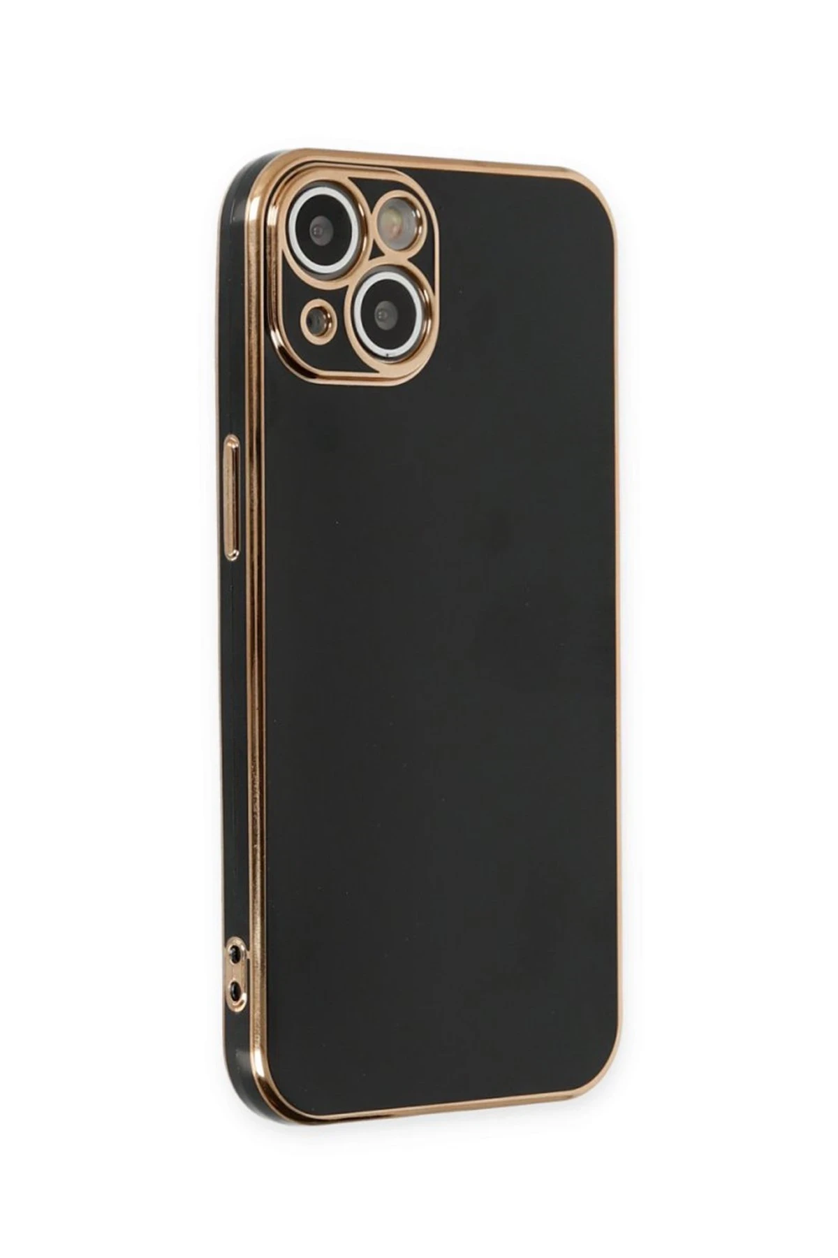 Newface iPhone 15 Kılıf Volet Silikon - Siyah